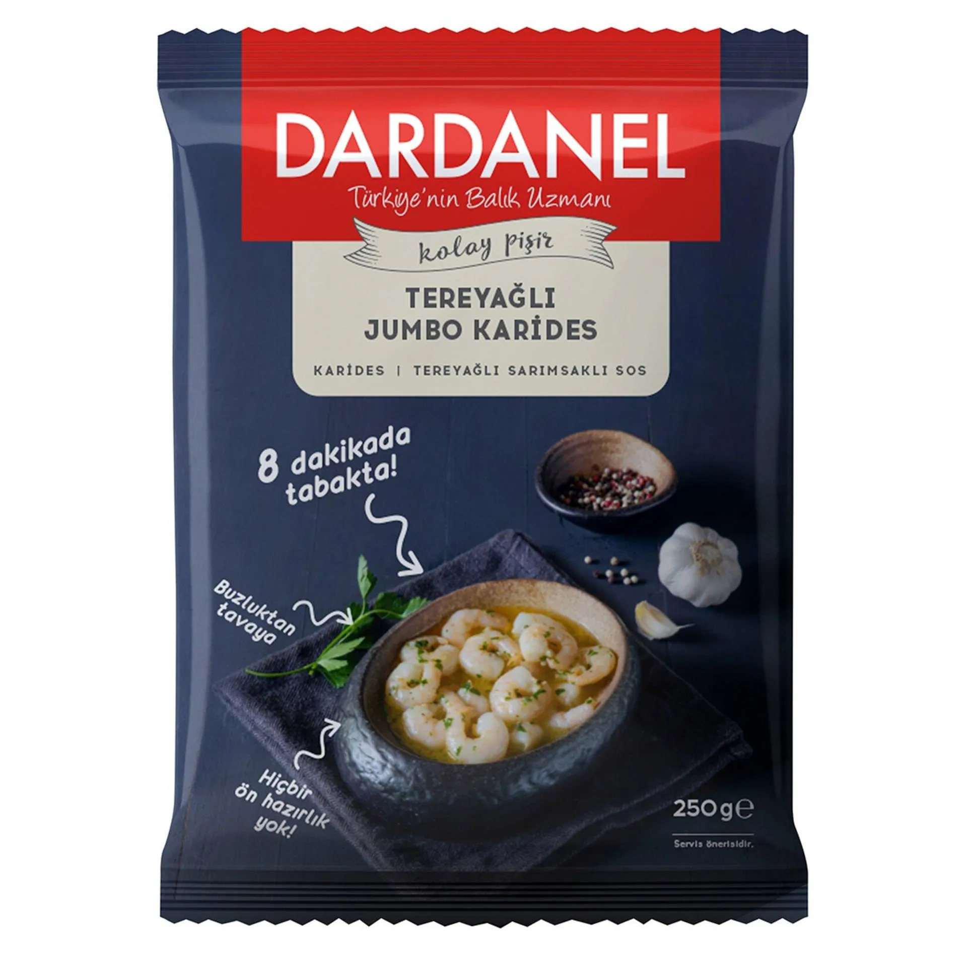 Dardanel Kolay Pişir Tereyağlı Jumbo Karides 250 G