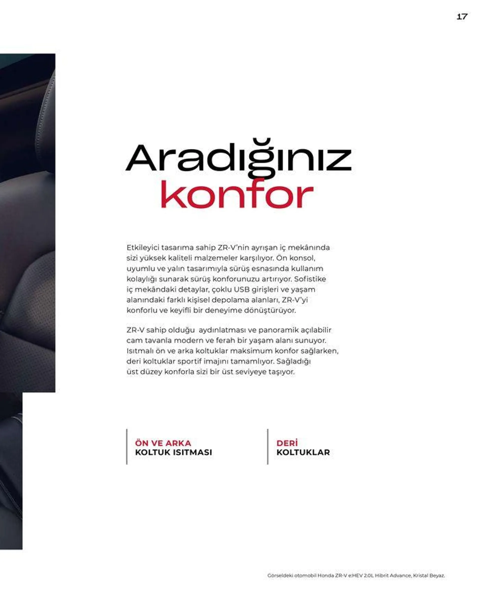 Katalog Honda ZR-V e:HEV 29 Ocak - 29 Ocak 2025 - aktüel Sayfa 17