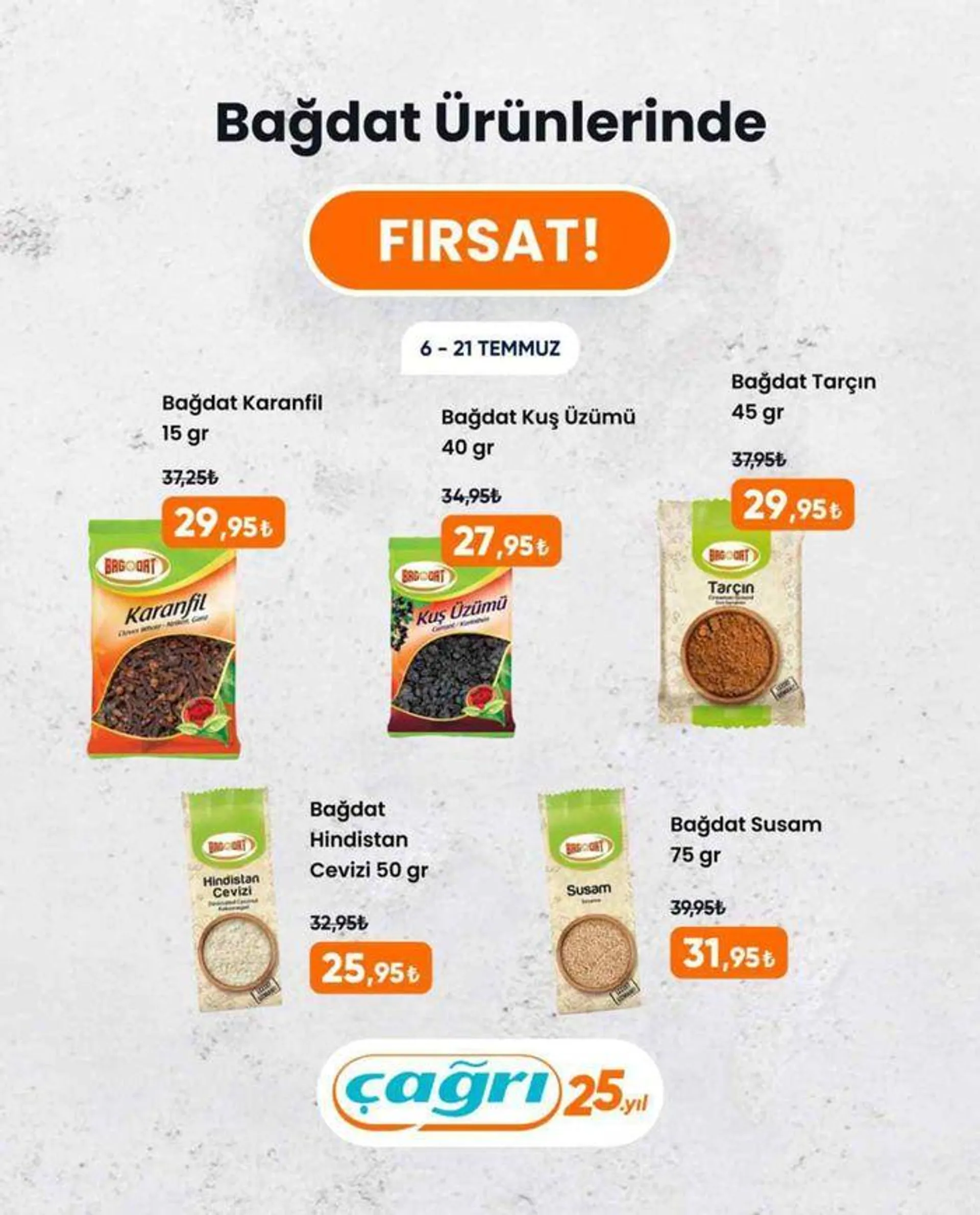 Katalog Çağrı Market katalog 18 Temmuz - 1 Ağustos 2024 - aktüel Sayfa 1