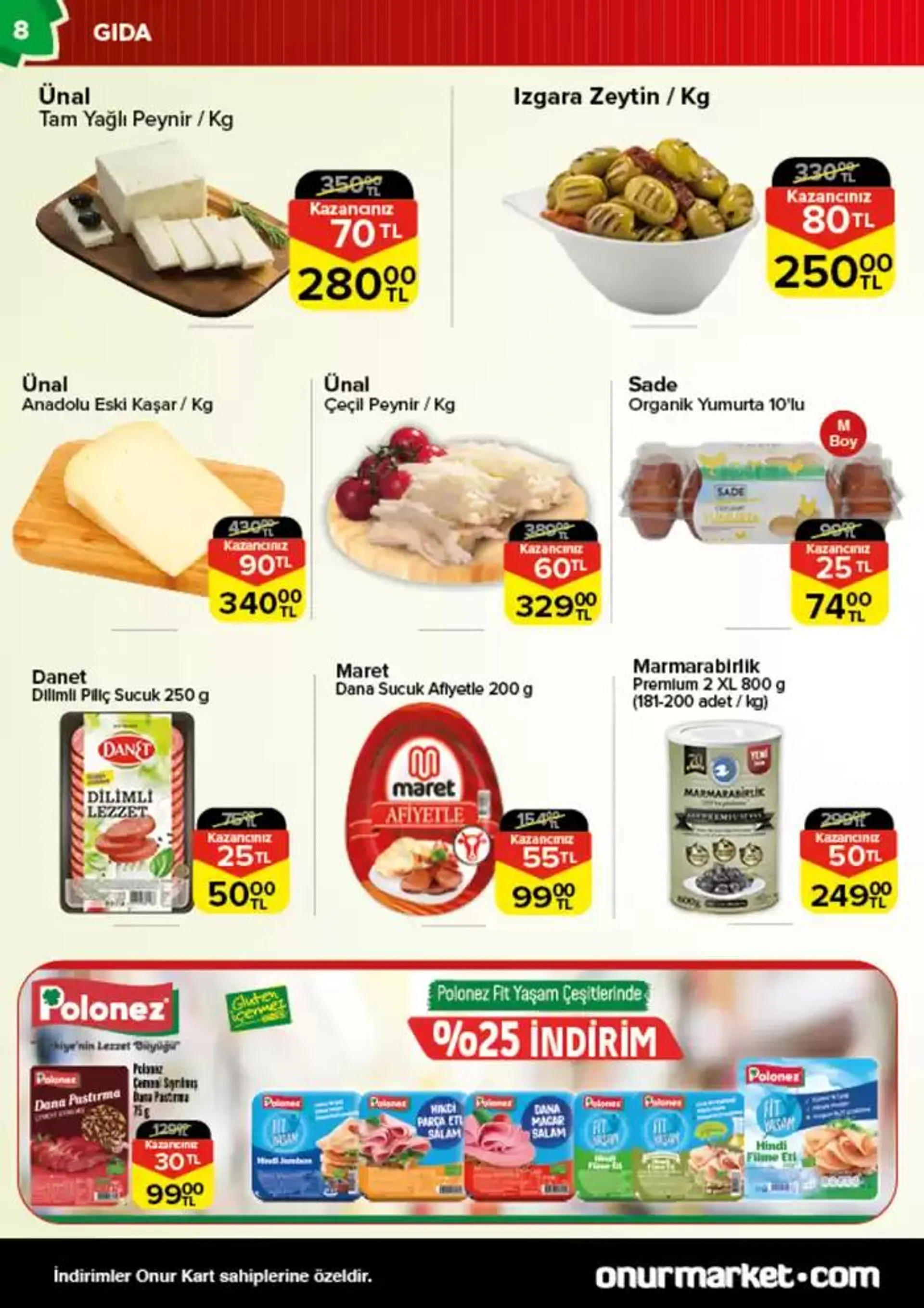 Katalog Onur Market Katalog 20 Aralık - 3 Ocak 2025 - aktüel Sayfa 8