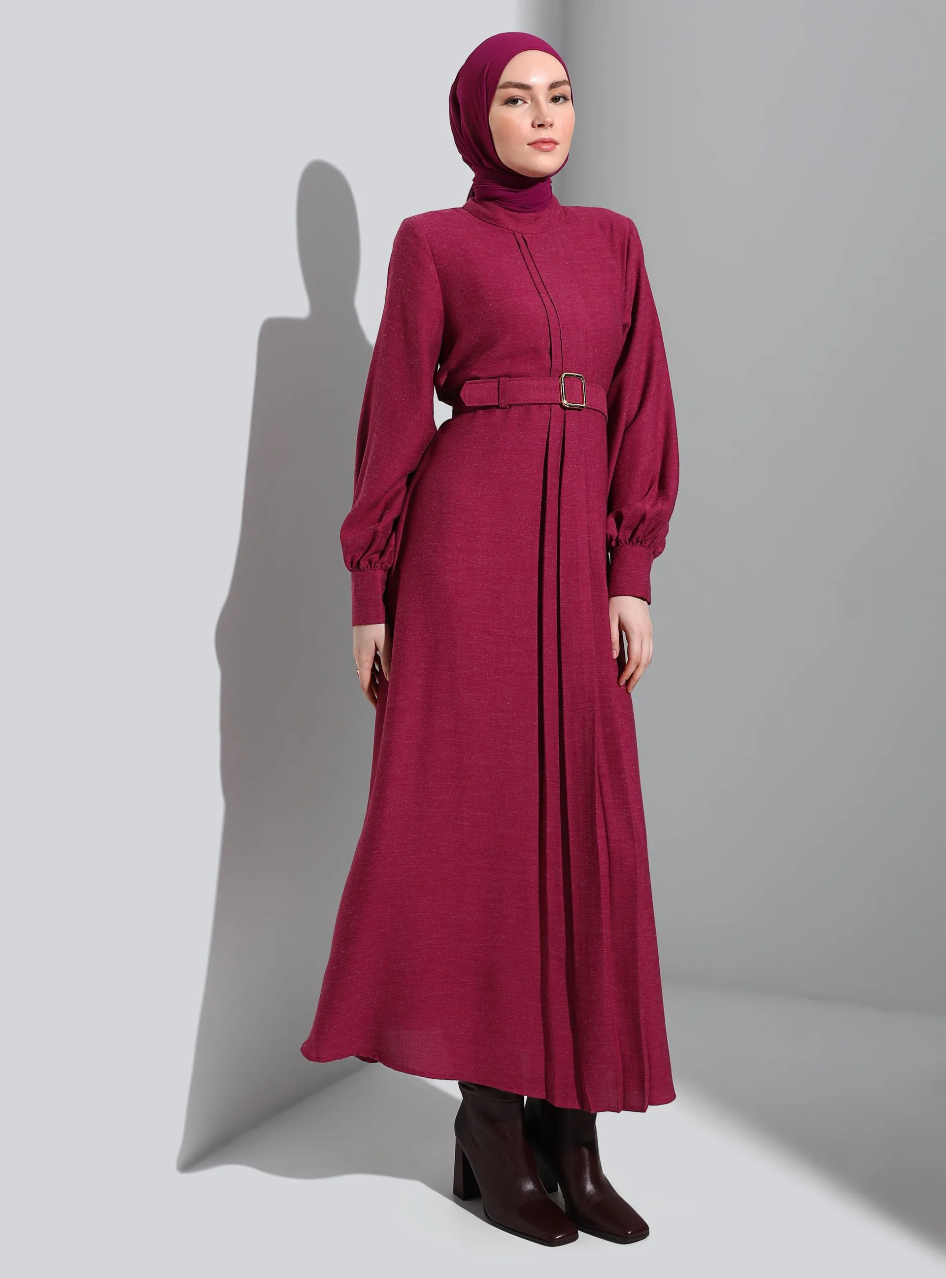 Cherry Color - Modest Dress