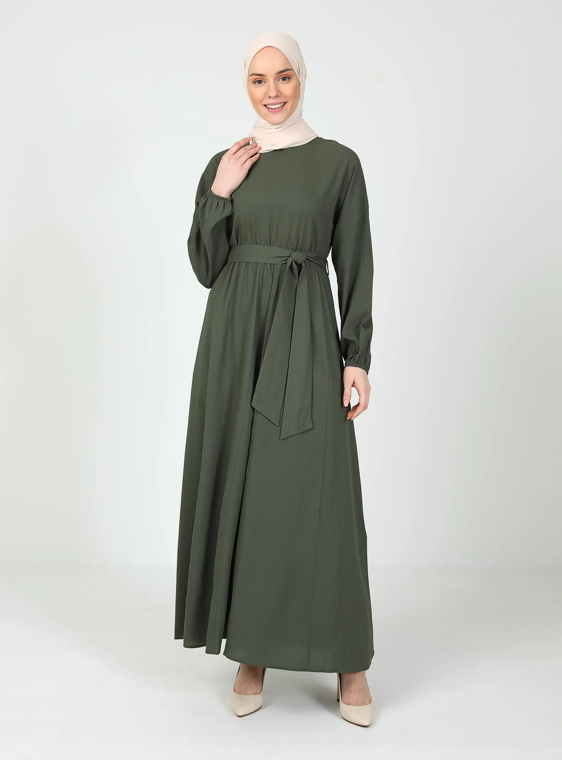 Khaki - Modest Dress