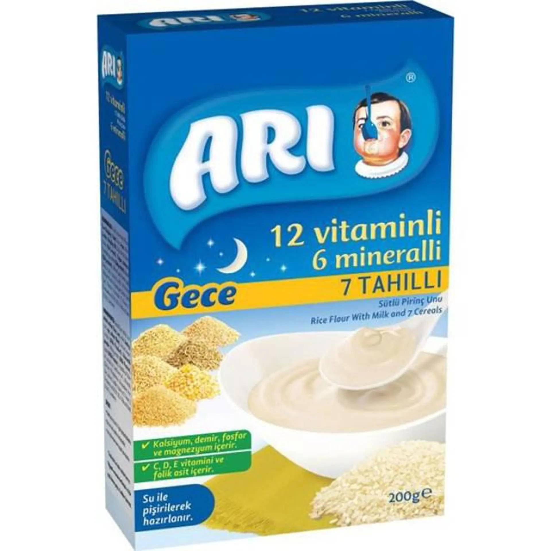 Arı 6 Mineral Sütlü 7 Tahıl Pirinç Unu 200gr