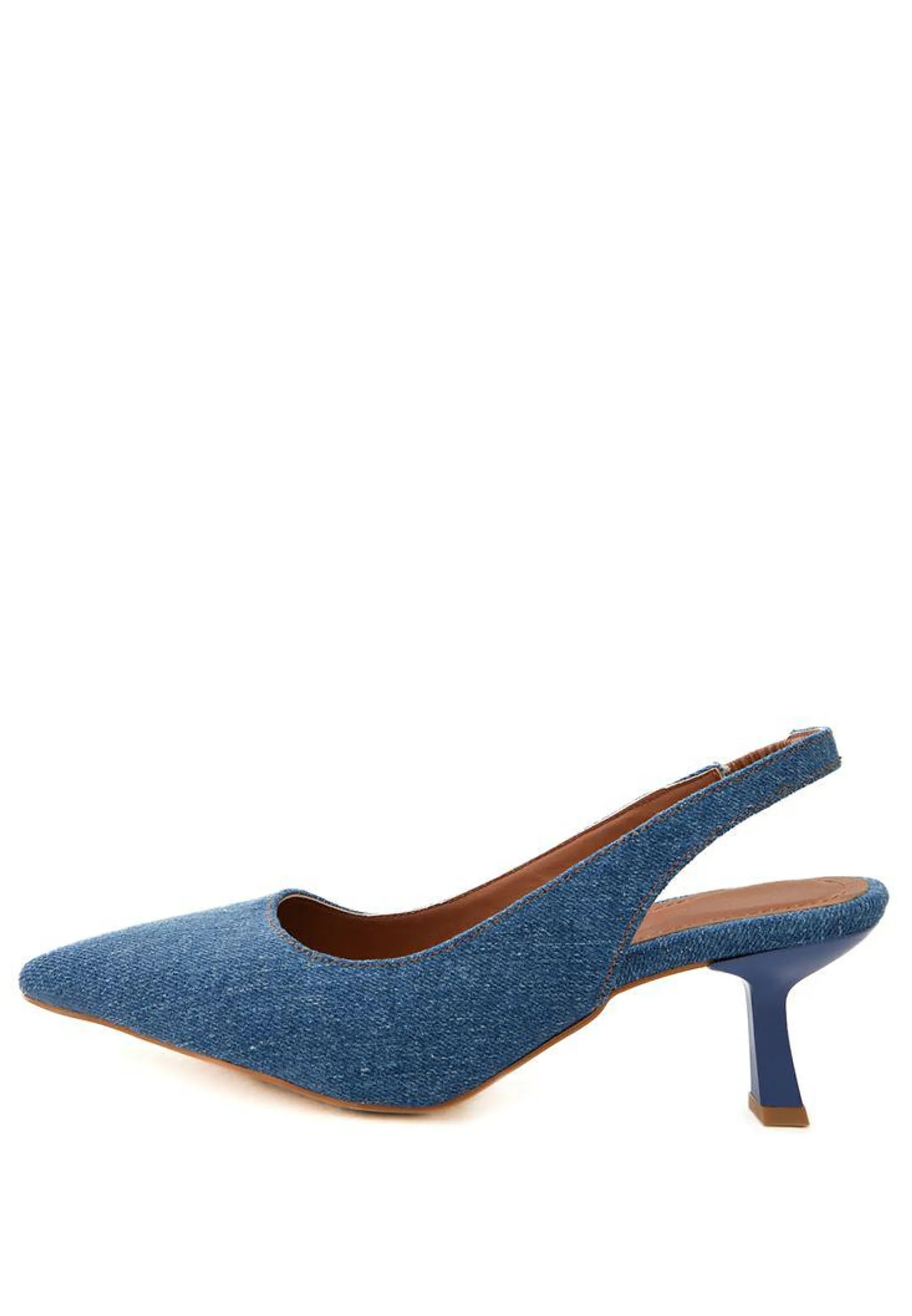 Mavi Denim Topuklu Ayakkabı