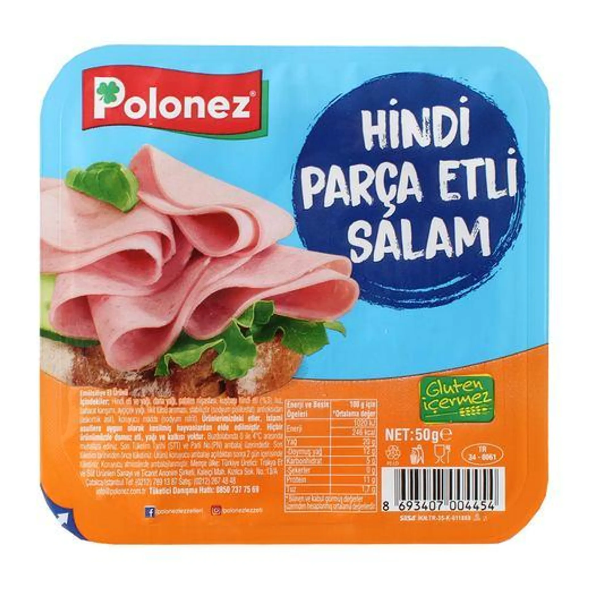 Polonez Hindi Parça Etli Salam 50 gr