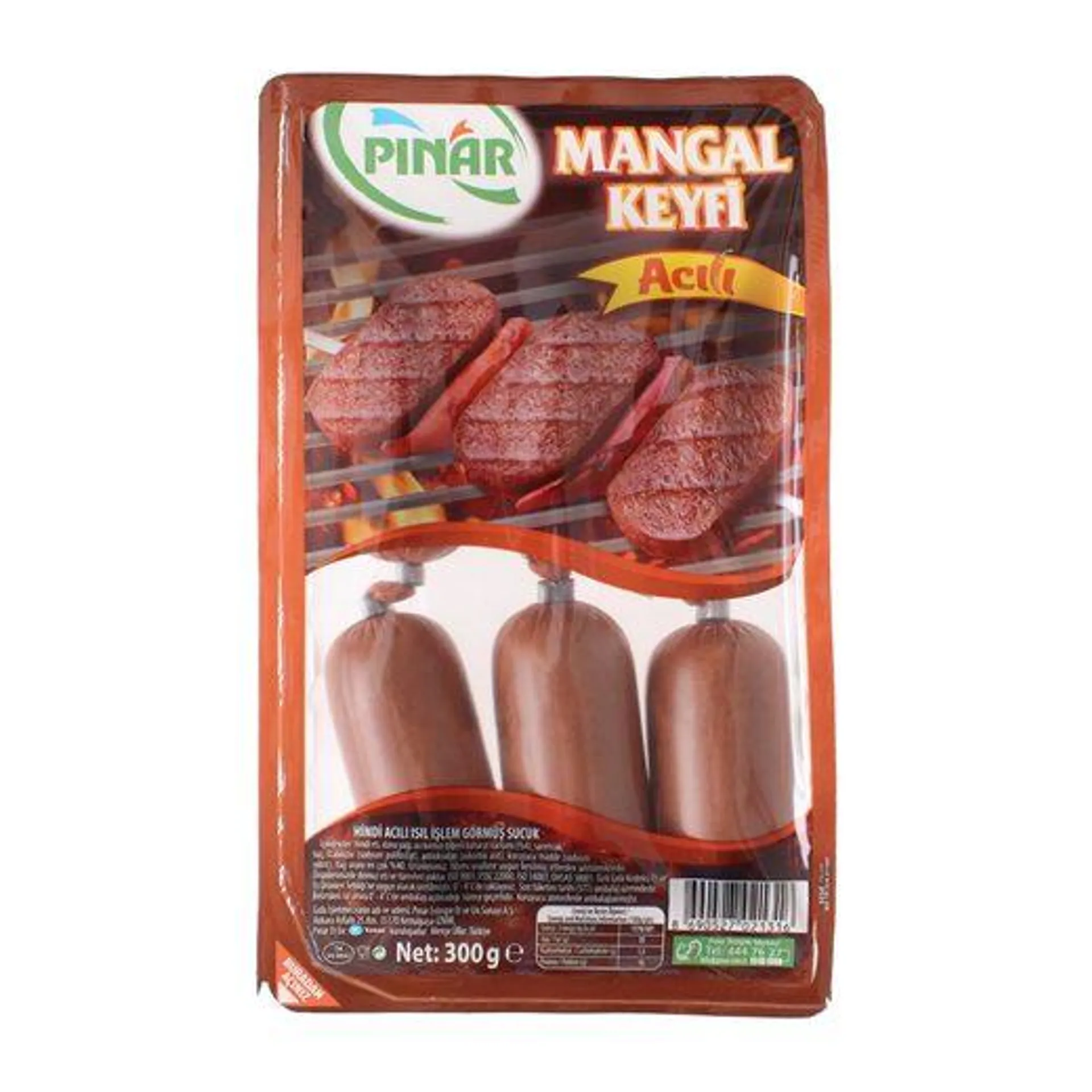 Pınar Hindi Sucuk Mangal Keyfi Acılı 300 gr