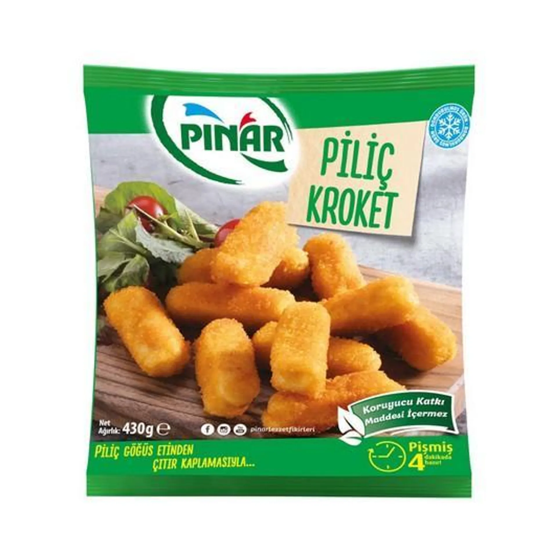 Pınar Piliç Kroket Eko Donuk 430 gr