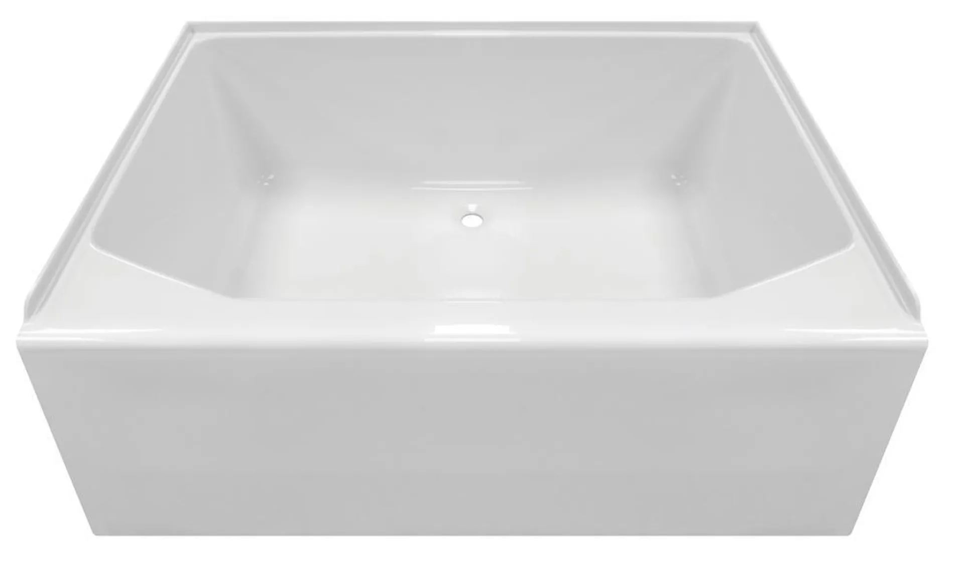 Lyons® Garden™ 54"W x 42"D x 19"H White Above Floor Center Drain Bathtub