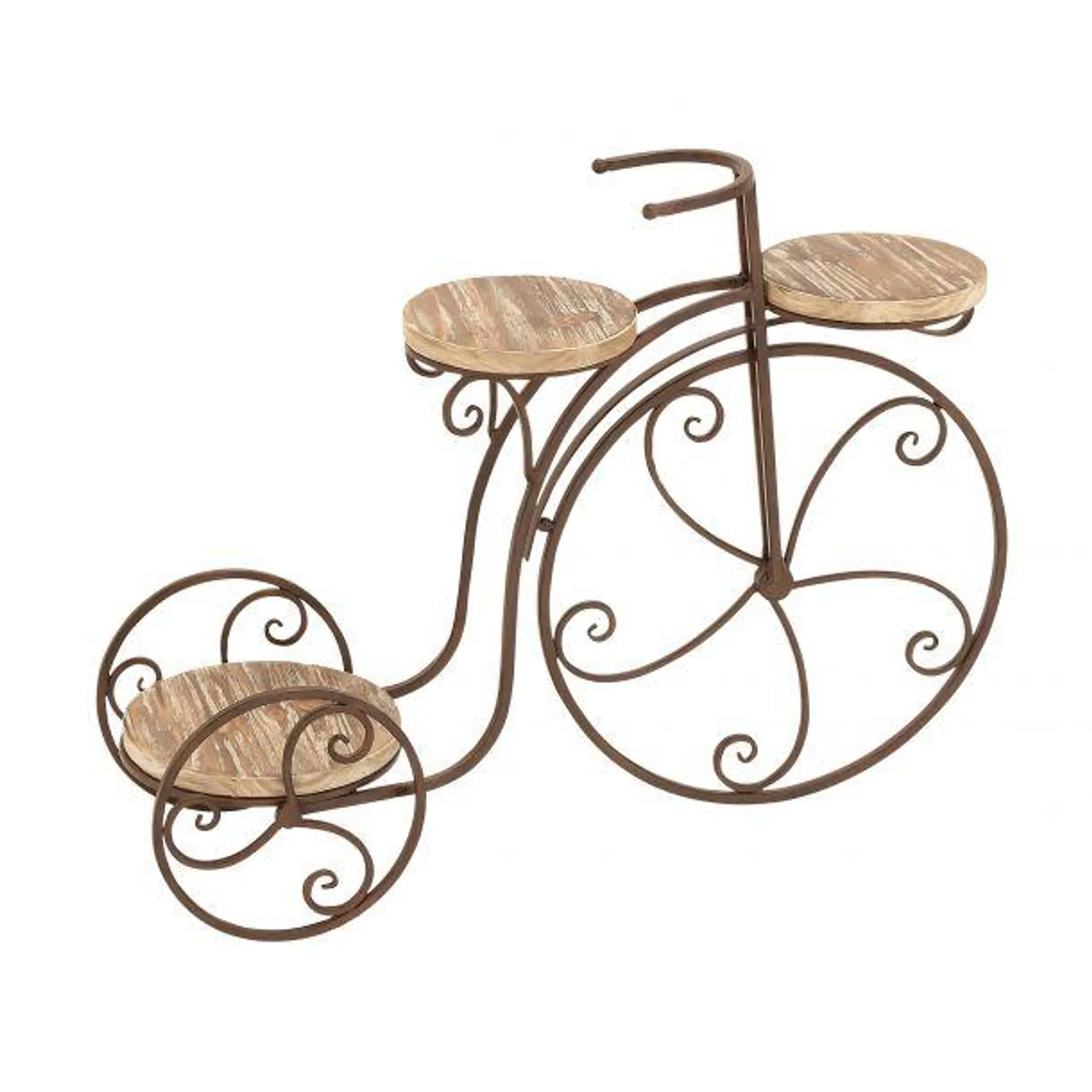 Marisol + Daisy Farmhouse 23" Bicycle Plant Stand in Metal - Brown