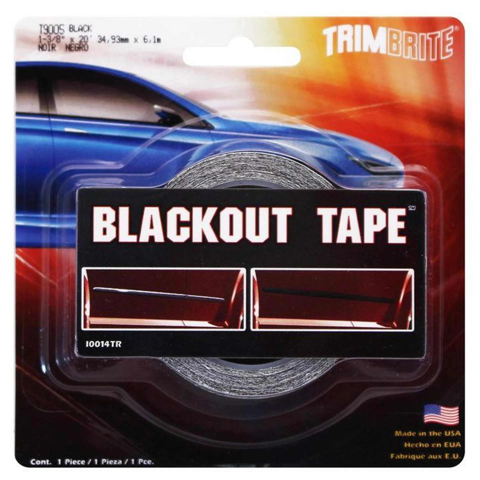 Trimbrite 1 3/8in x 20ft Black Out Tape