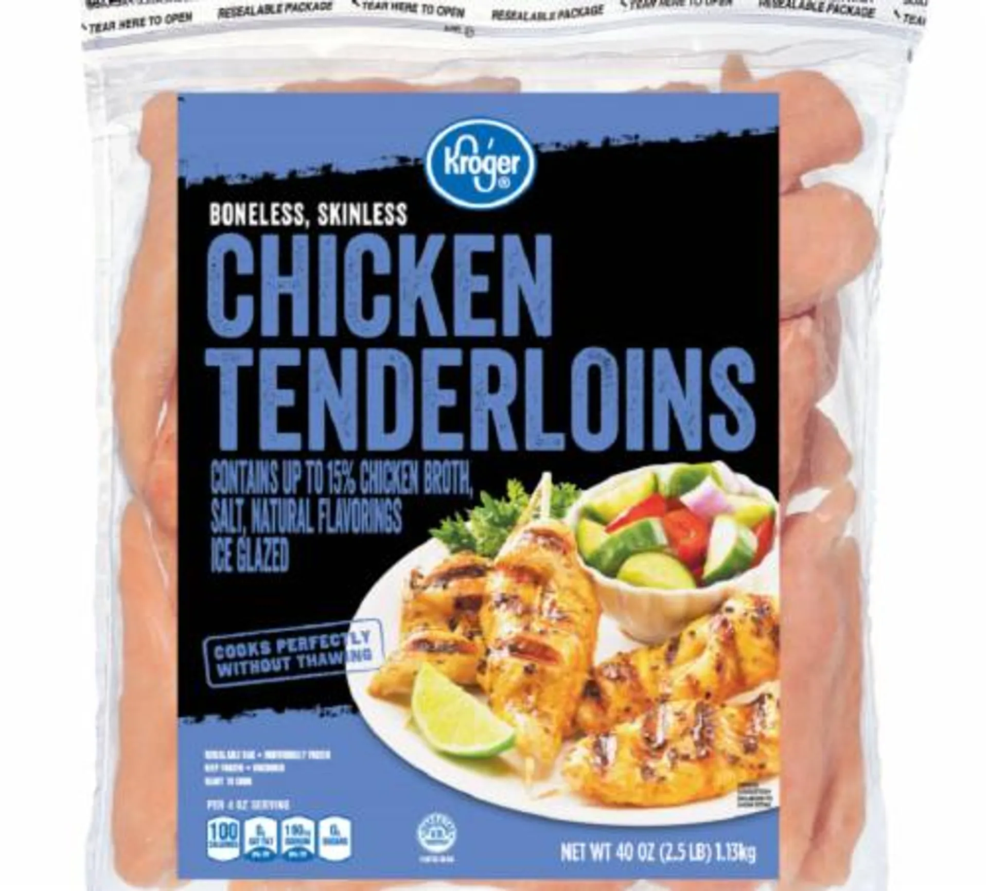 Kroger® Frozen Boneless Skinless Chicken Tenderloins