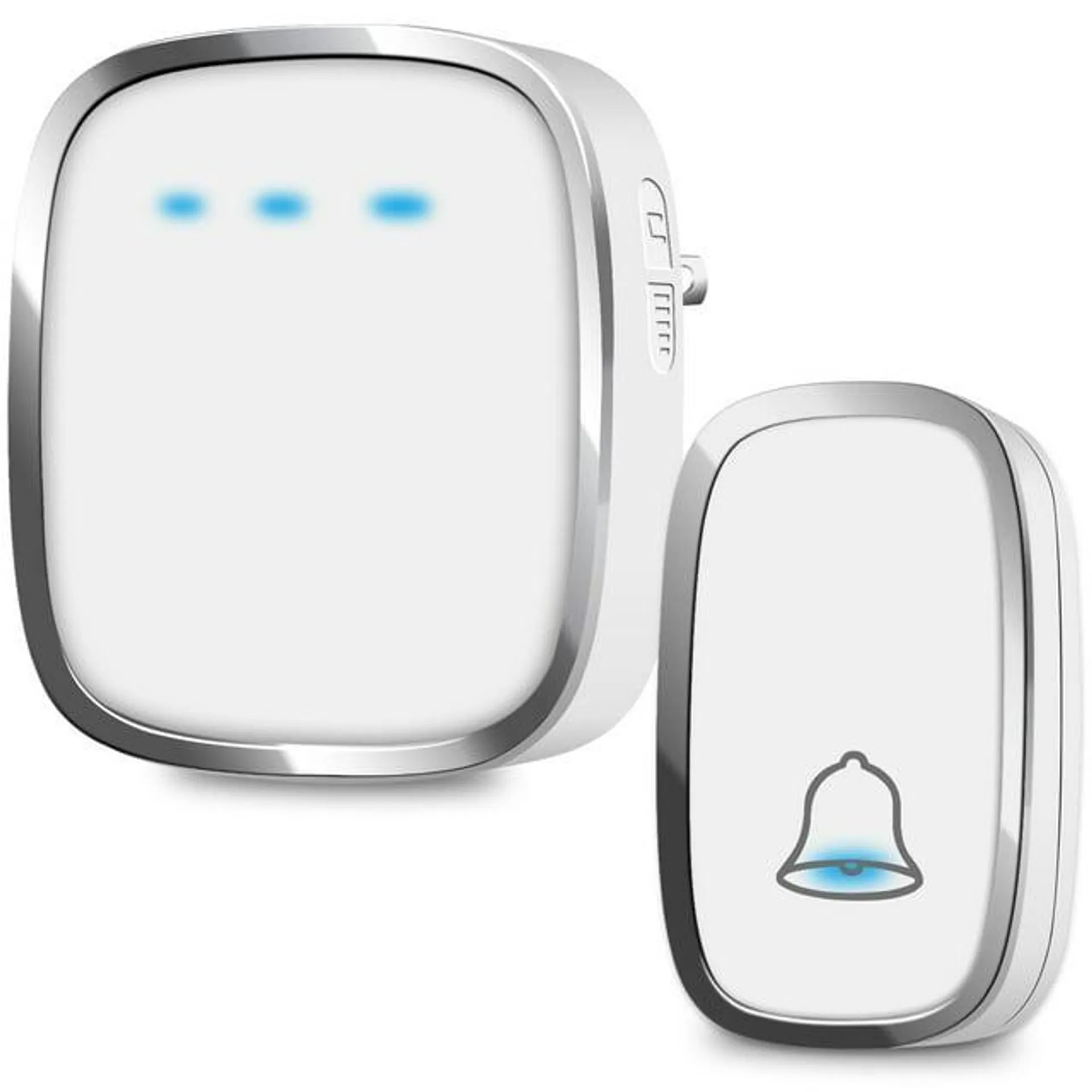 Kasonic Wireless Doorbell Plug-Play Waterproof Bell Operating Range Up to 1000 Feet, Adjustable Volume, Quality Sound and LED Flash Indicator