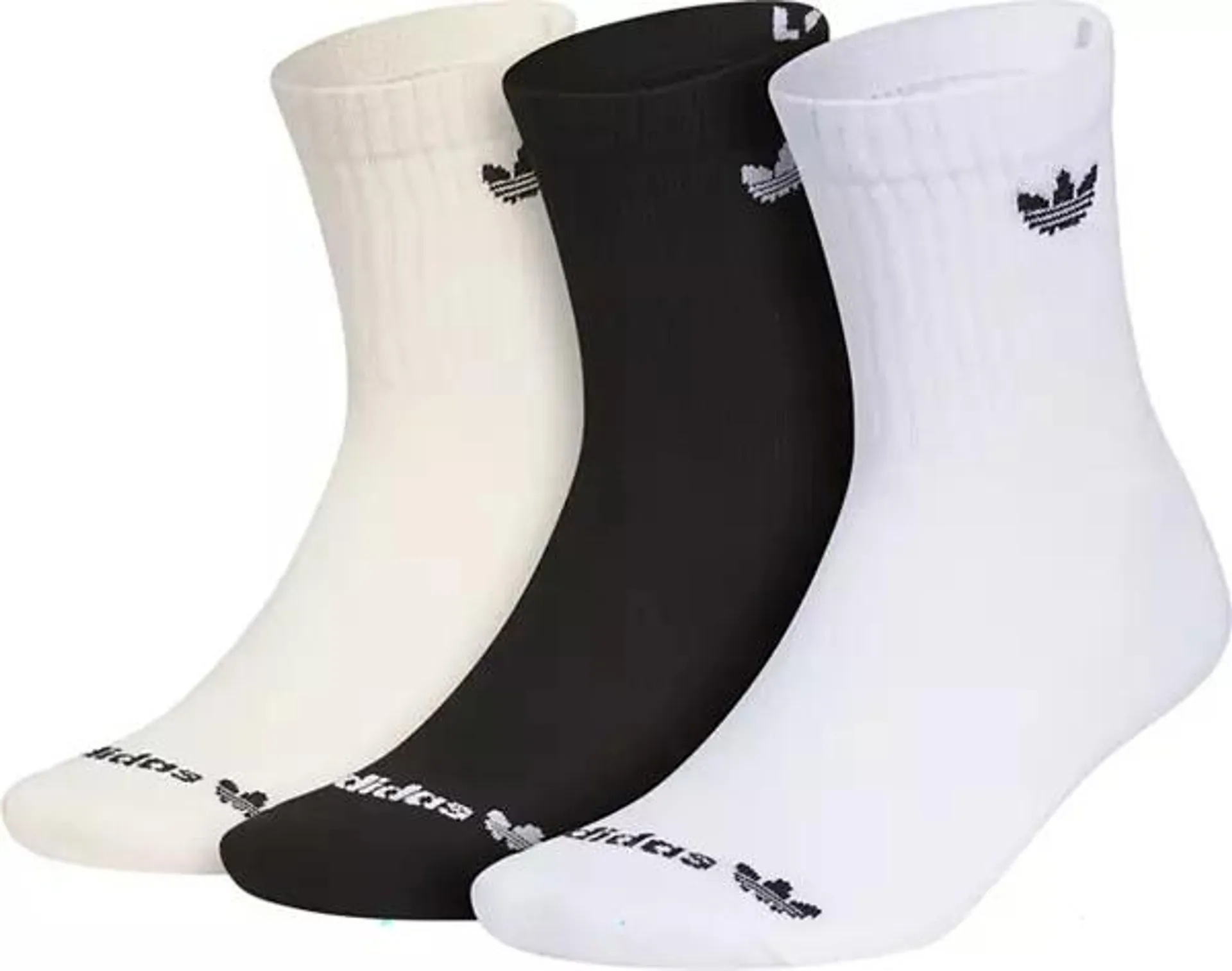 adidas Originals 3.0 Mid-Cut Crew Socks - 3 Pack