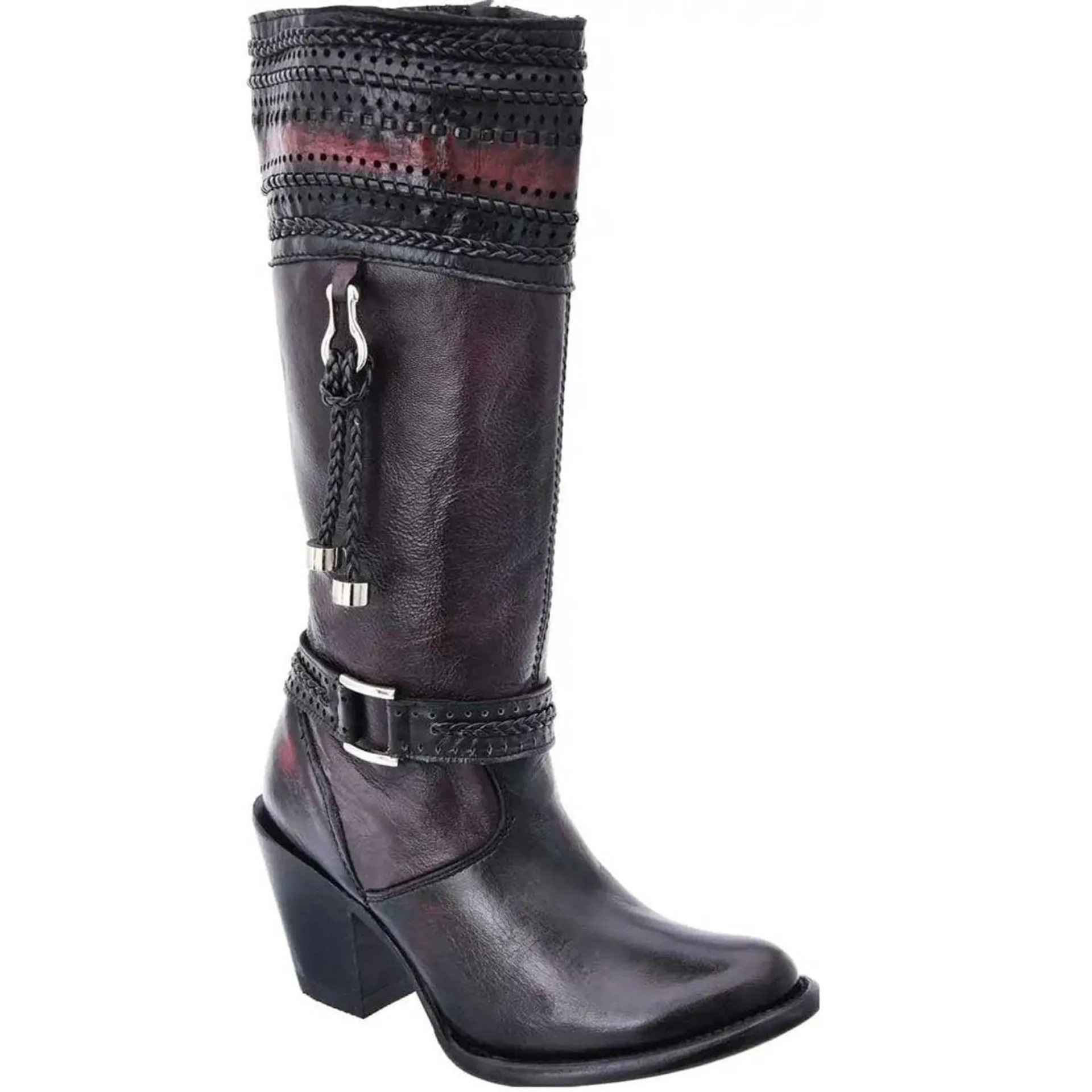 Botas Altas de Piel de Cabra Horma Tiffany con Zipper para Mujer WD-527