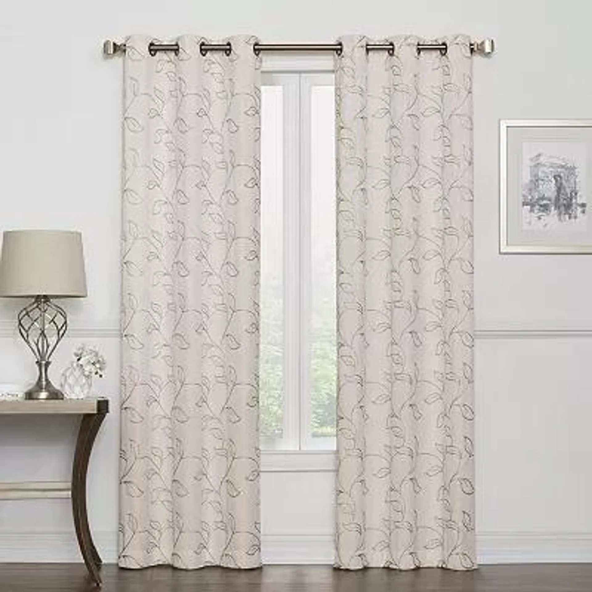 Sonoma Goods For Life® 2-pack Leaf Embroidery Window Curtains