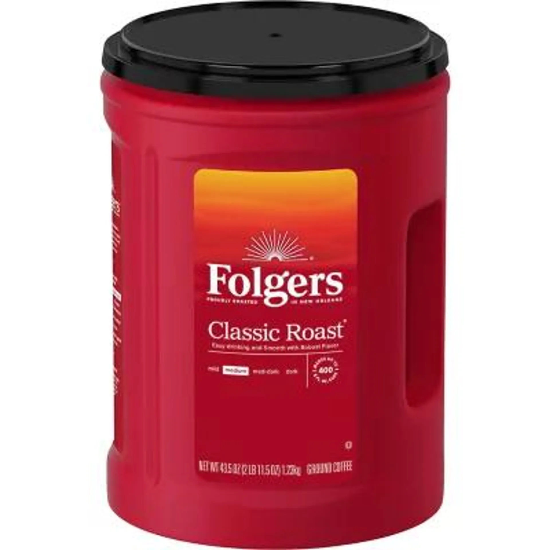 Folgers Classic Roast Ground Coffee, 43.5 oz.