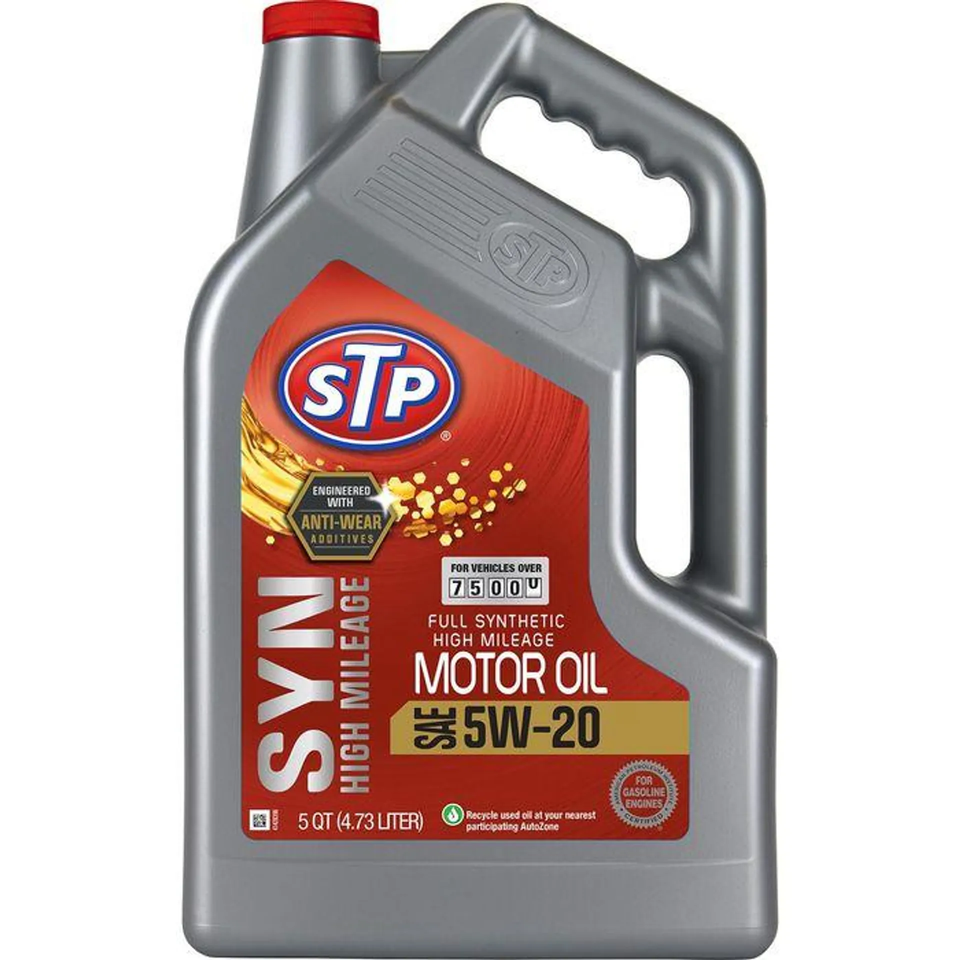 STP High Mileage Full Synthetic Engine Oil 5W-20 5 Quart