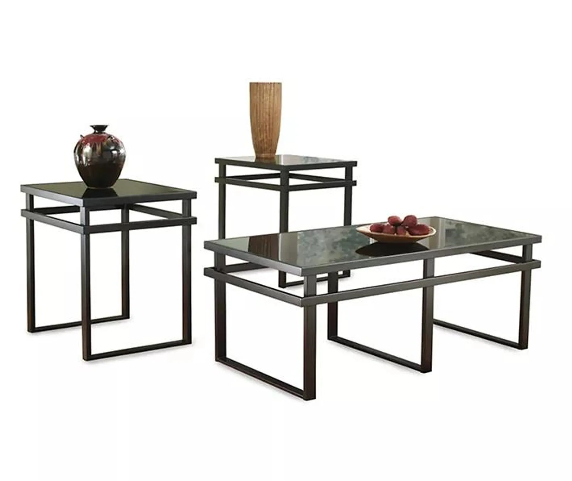 3- Piece Laney Black Metal Occasional Table Set