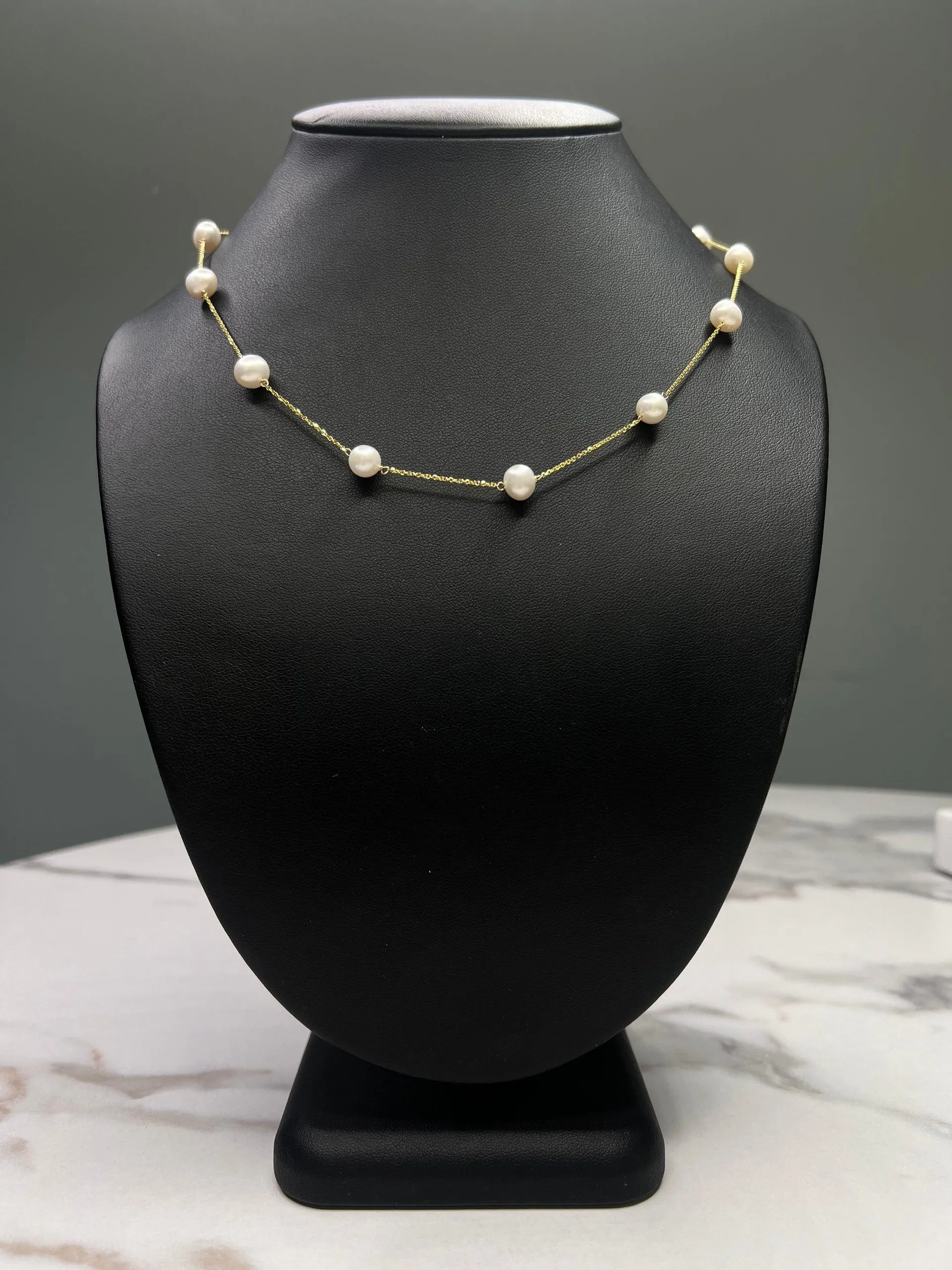 Chain with 14K Pearls