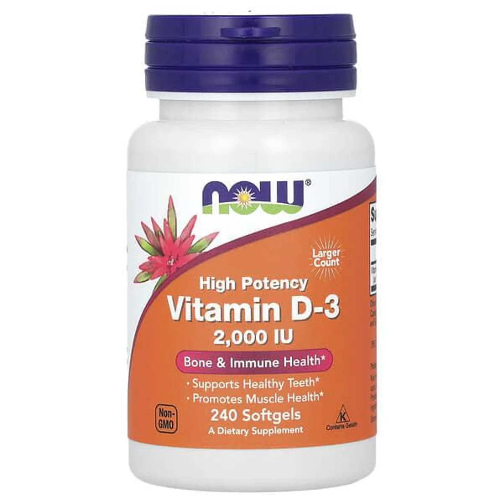 NOW Foods, Vitamin D-3, High Potency, 2,000 IU, 240 Softgels