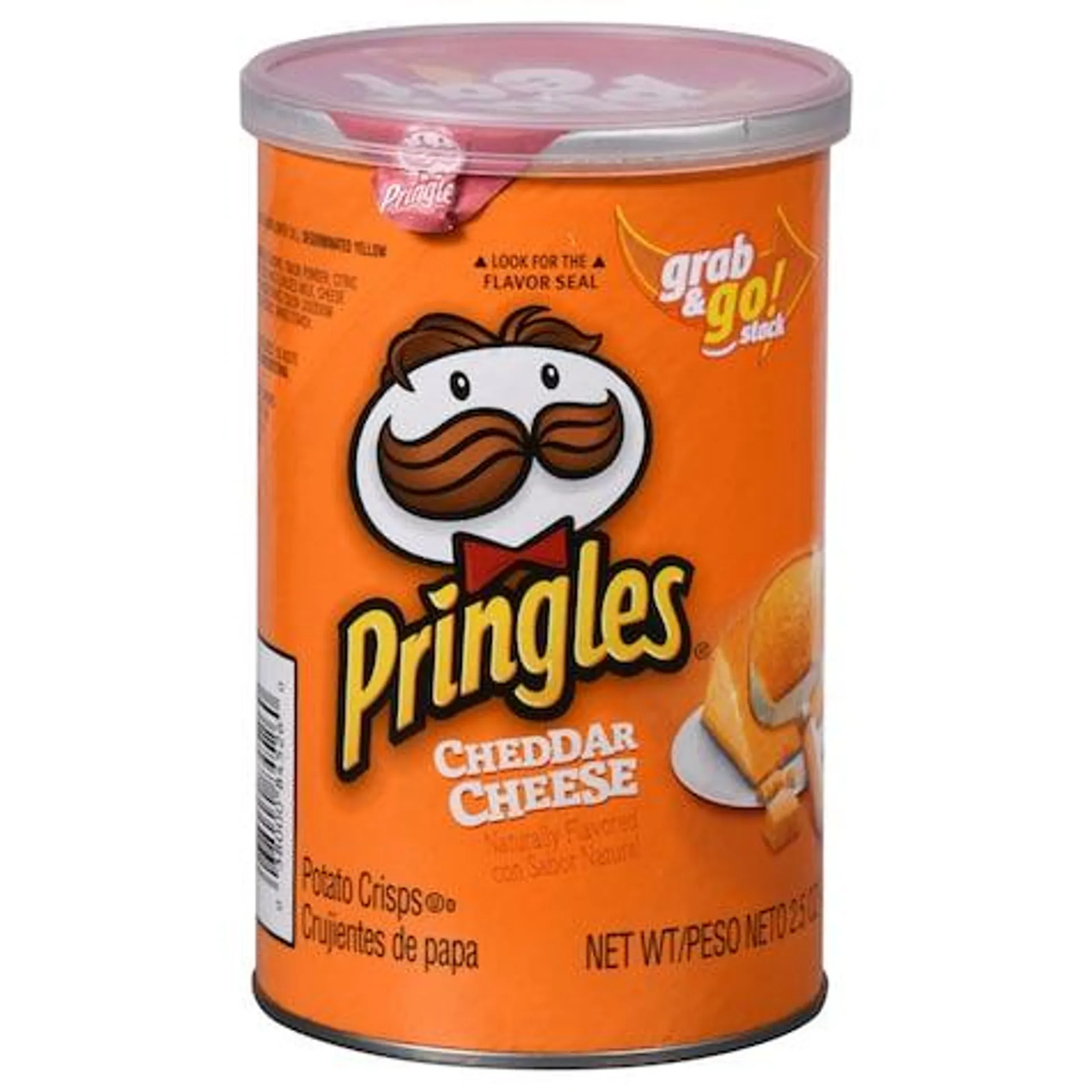 Pringles Grab & Go Cheddar Cheese Chips, 2.5 oz. Canisters