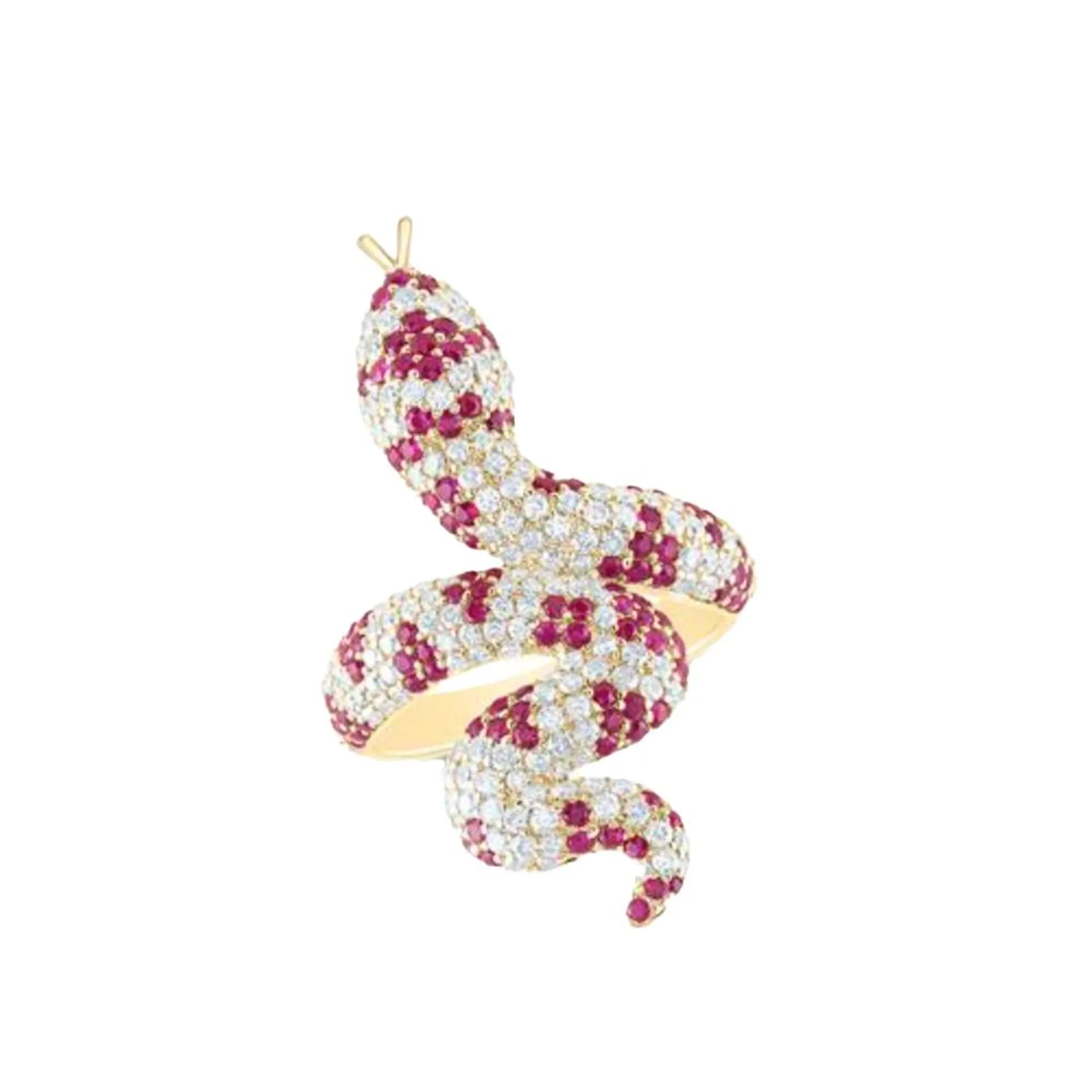 Anillo Serpiente Rojo Diamante