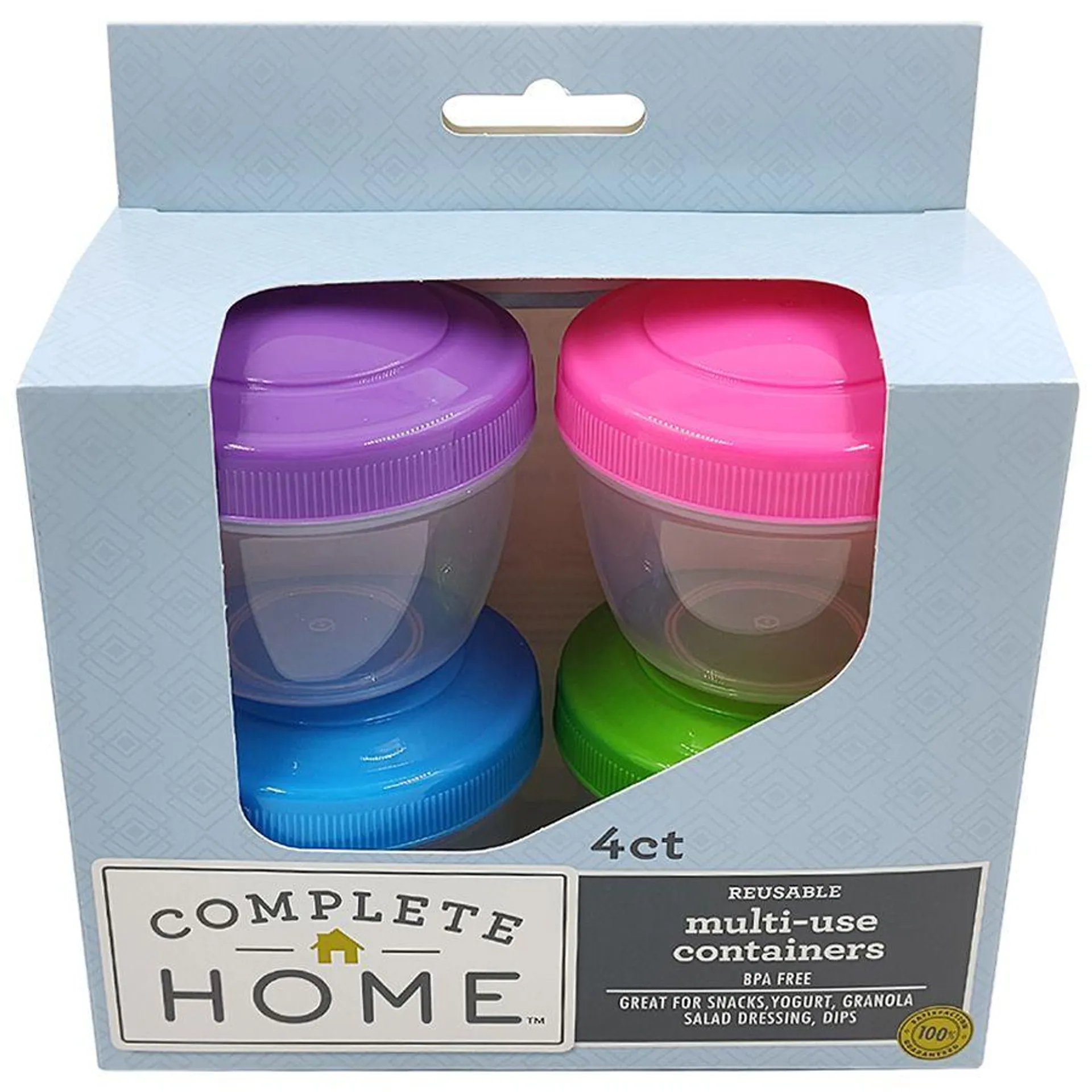 Complete Home Snack Containers Set of 4, 1.0 ea