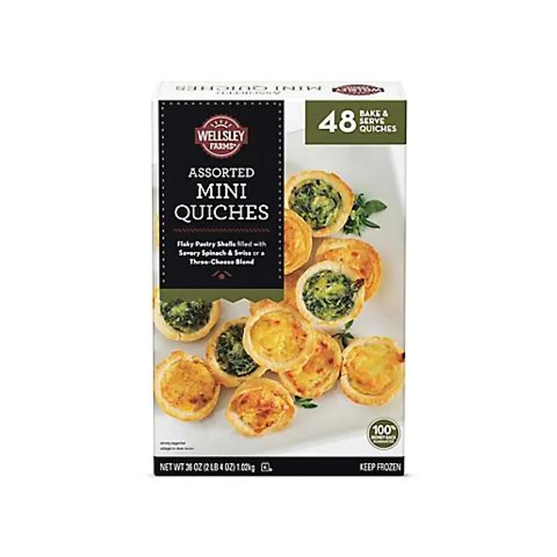 Wellsley Farms Assorted Quiche, 48 ct./36 oz.