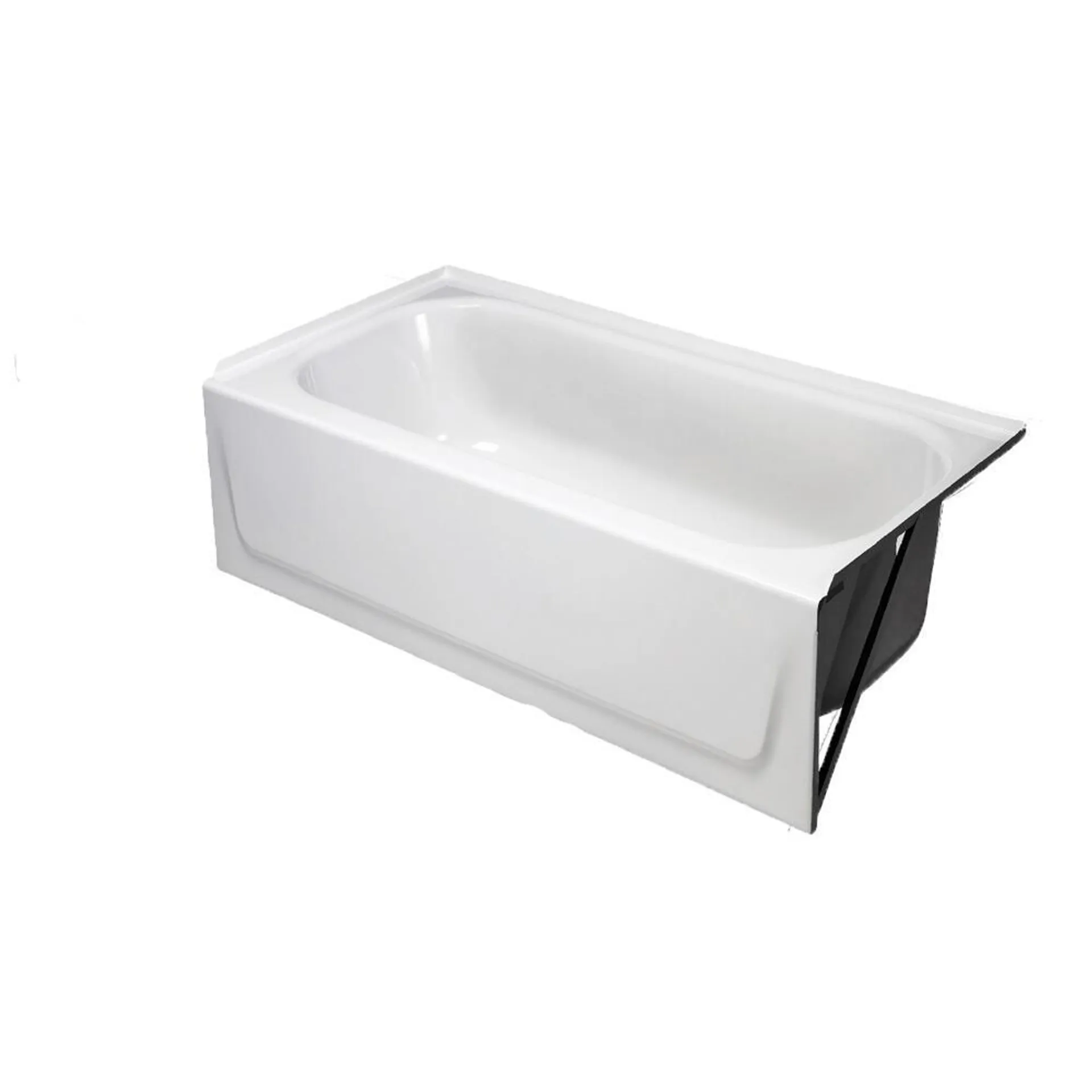 Briggs Pendant 54"W x 30"D x 15-1/4"H White Bathtub with Right Drain