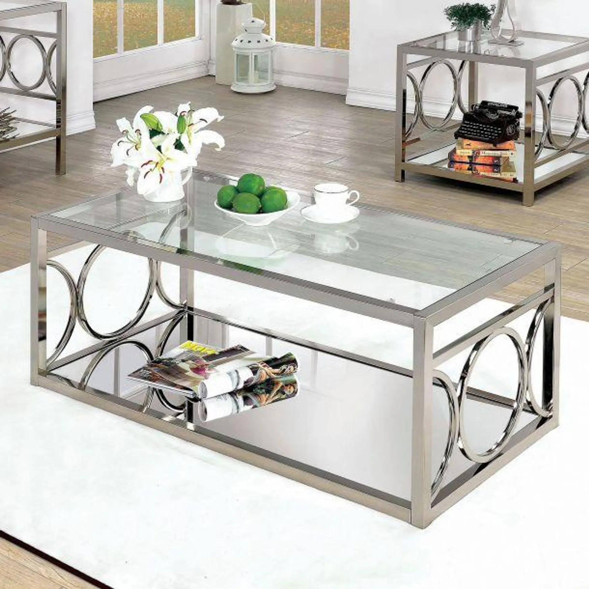 Rylee Coffee Table - Chrome - Chrome