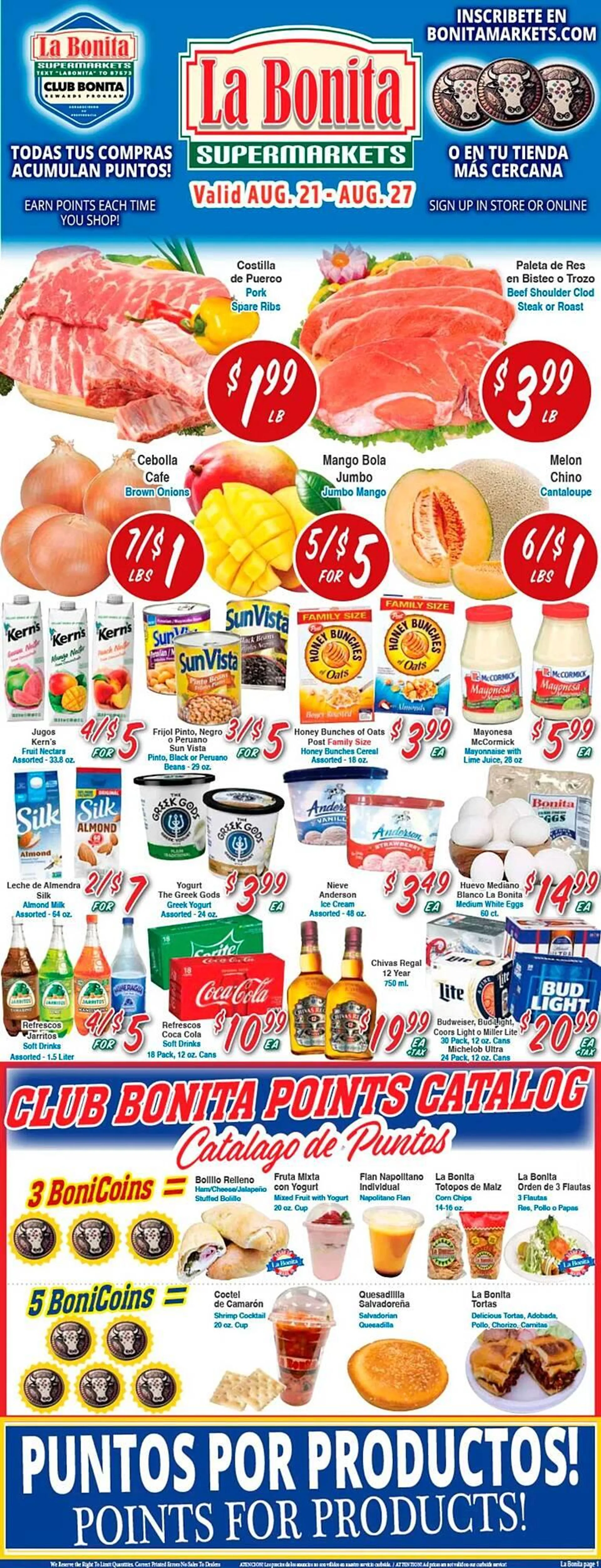 La Bonita Supermarkets Weekly Ad - 1