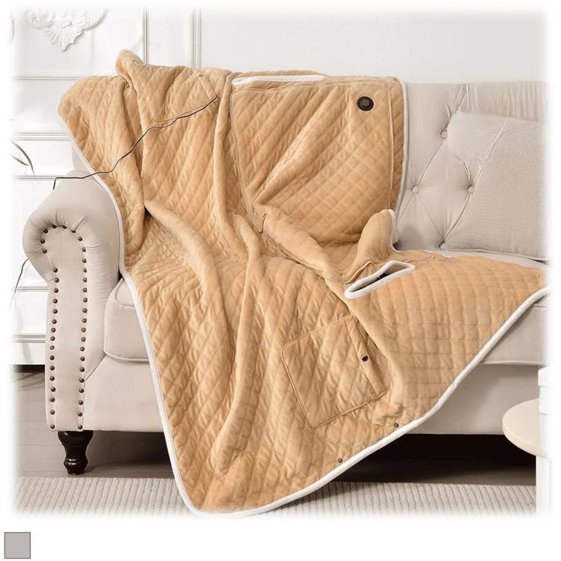 MyWarm Manta, Capa y Almohada Térmica 3 en 1 de Sherpa