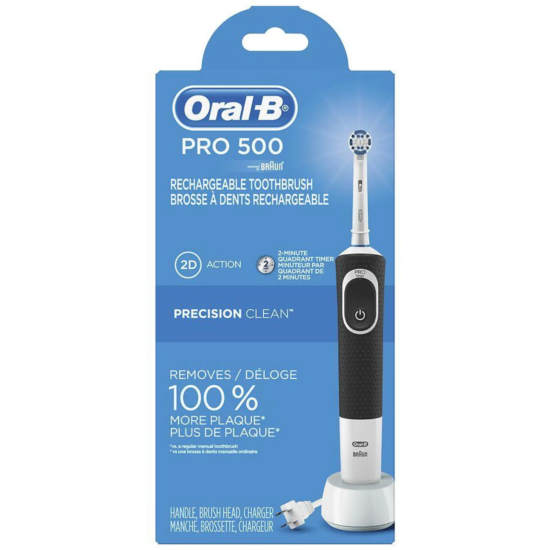 Pro 500 Precision Clean Electric Rechargeable Toothbrush