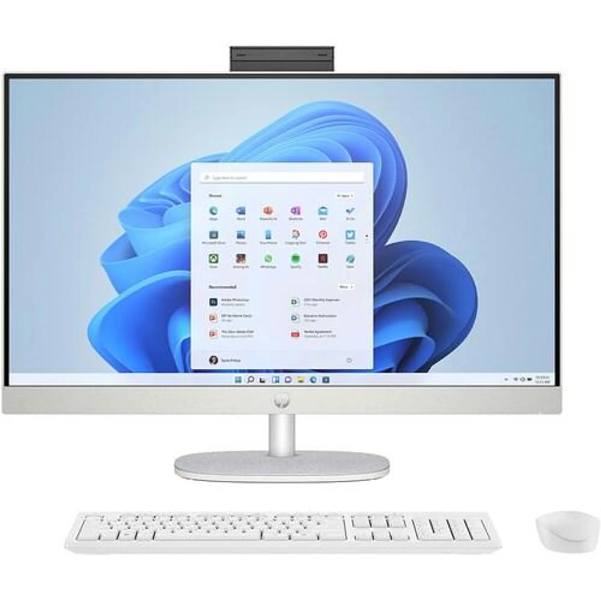 27" All-in-One Desktop PC Touchscreen AMD Ryzen 5 8GB RAM 512GB SSD Windows 11 Home - White