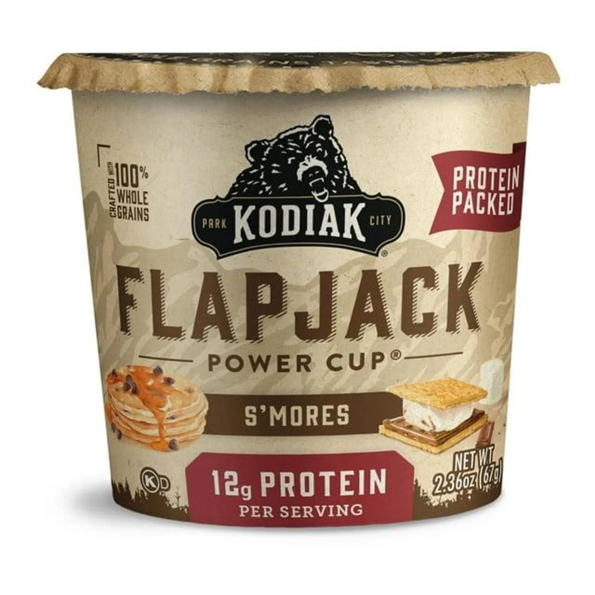 Kodiak Protein-Packed S'mores Flapjack Power Cup, 2.36 oz