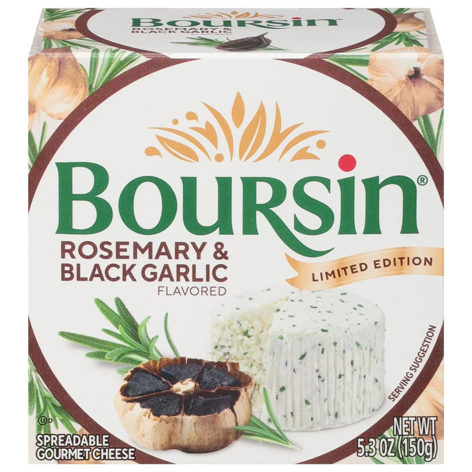 Boursin Rosemary & Black Garlic Flavored Spreadable Cheese