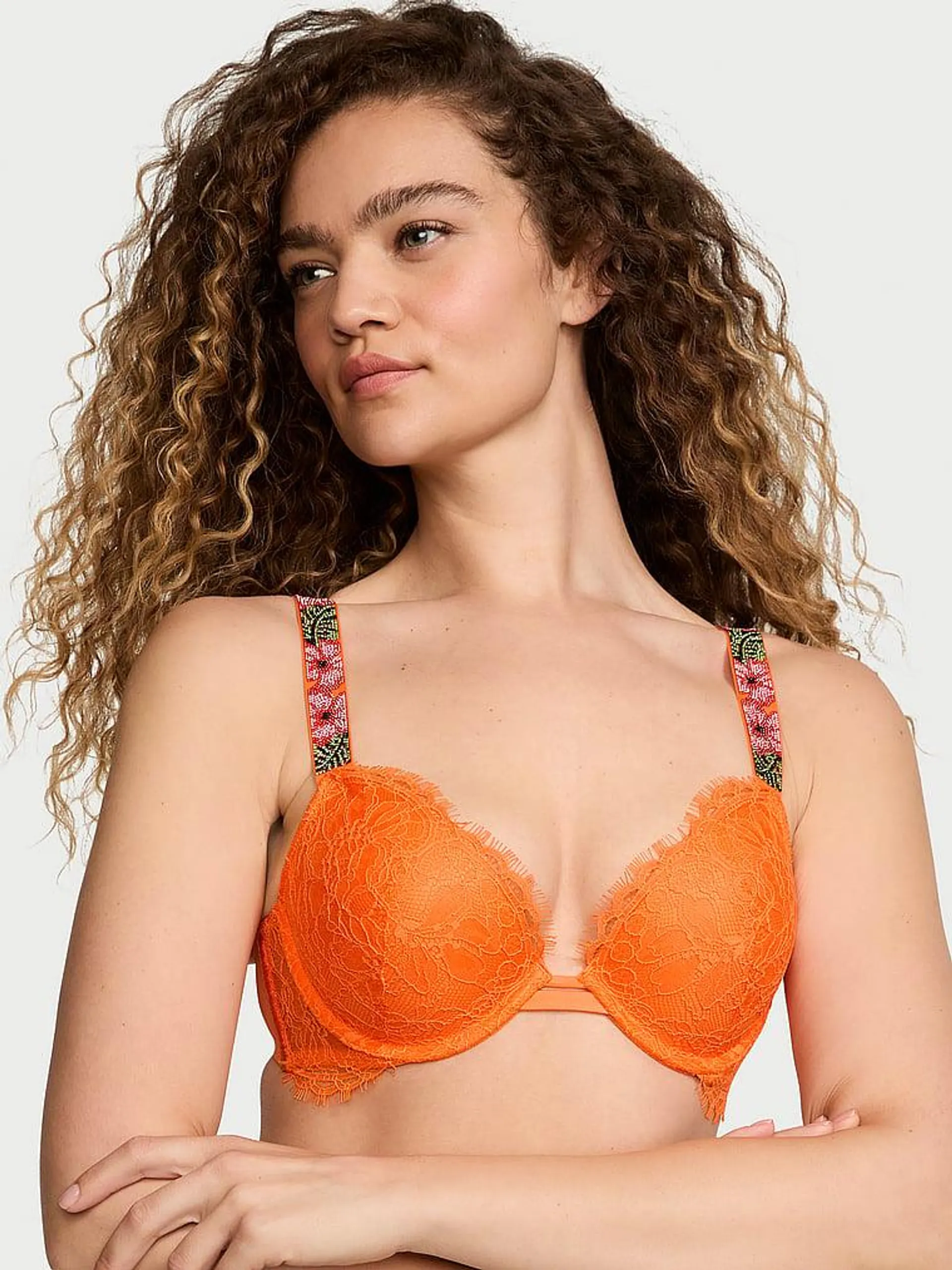 Hibiscus Shine Strap Lace Push-Up Bra