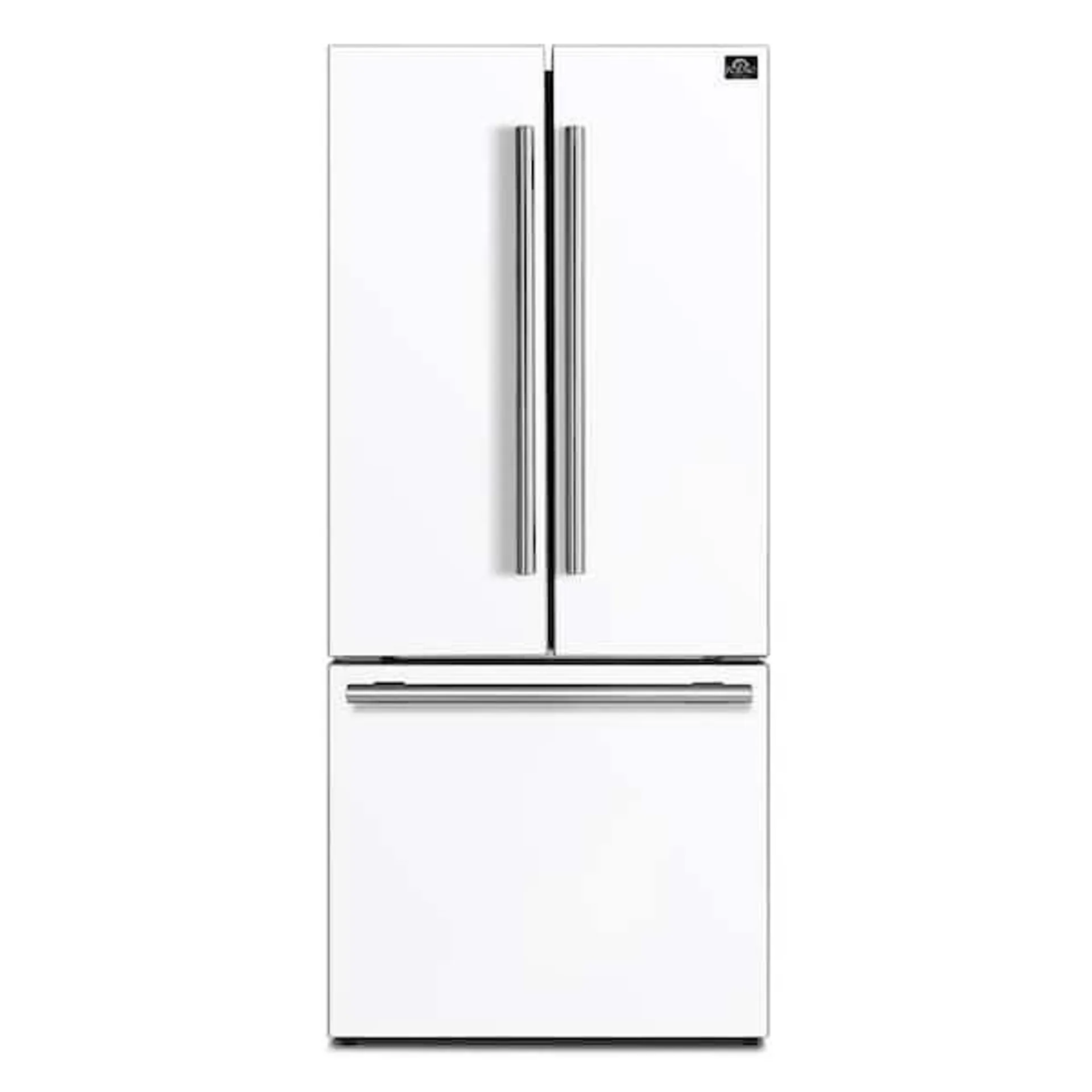 Espresso Gallipoli 30 in. French Door White Refrigerator, 17.5 cu. ft. Capacity with Ice Maker