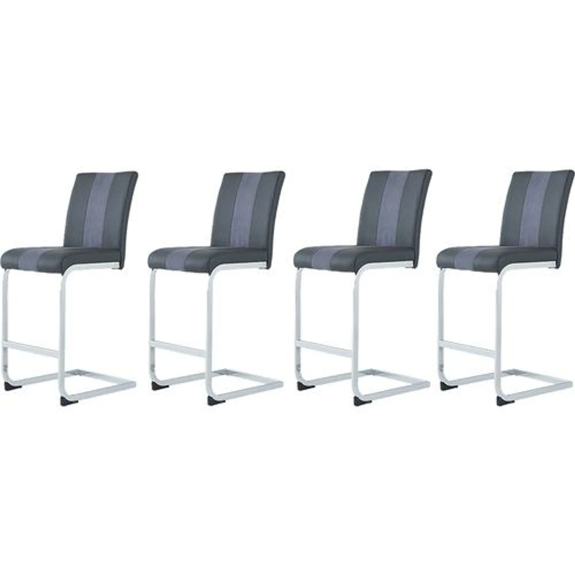 - Monza Barstool 4 Chairs - Gray