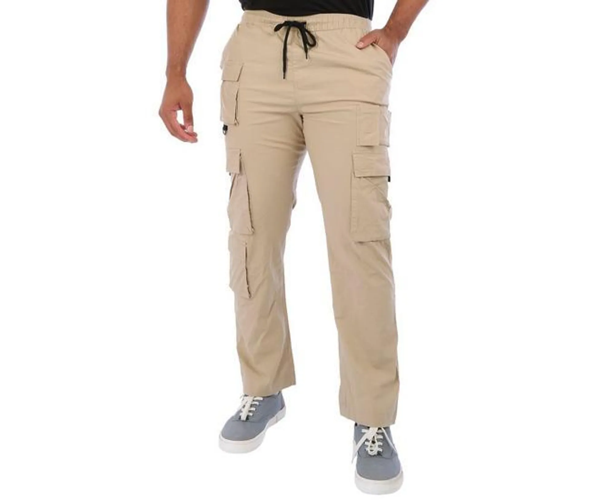 Mens Solid Cargo Pants