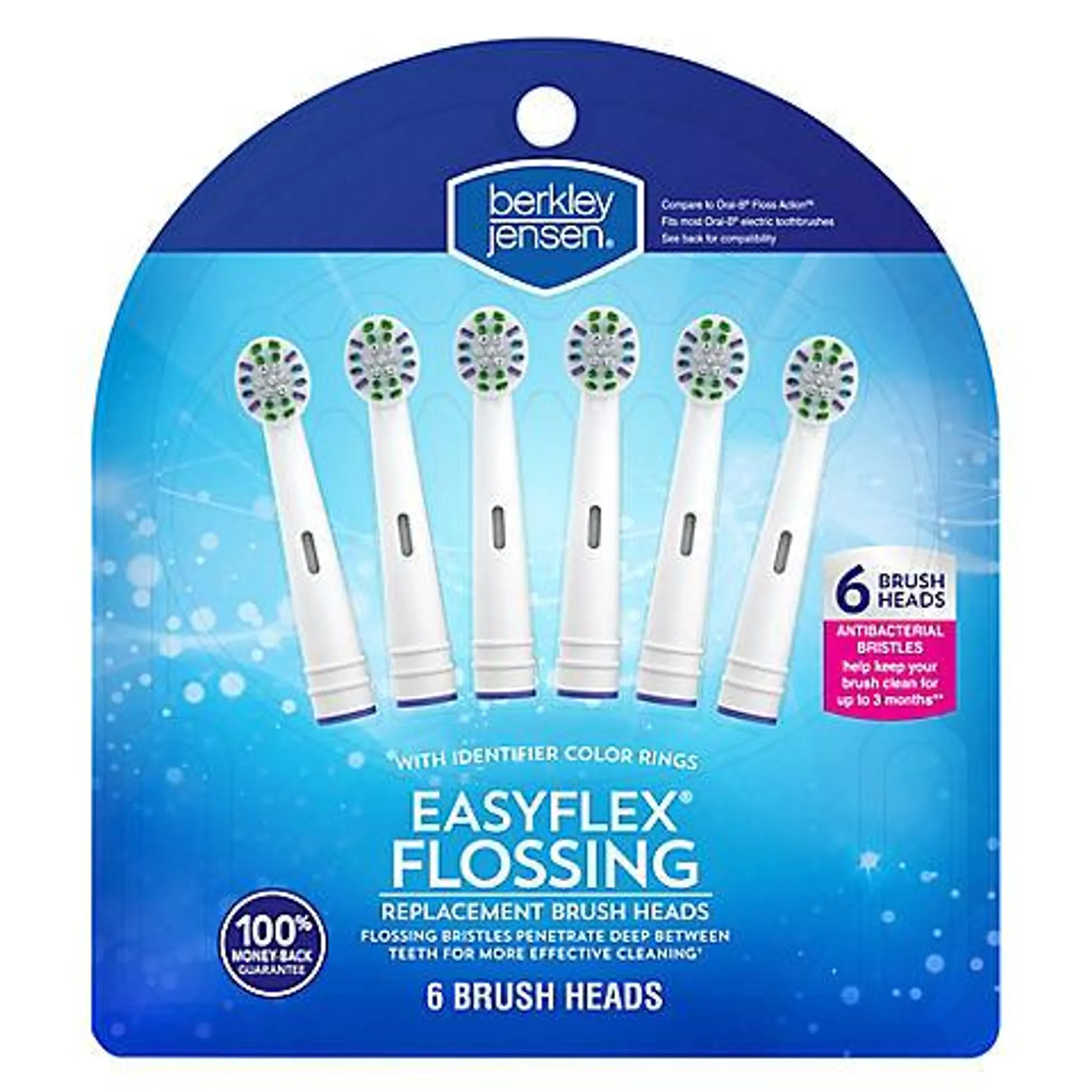 Berkley Jensen Easy Flex Flossing Replacement Brush Head, 6 pk.