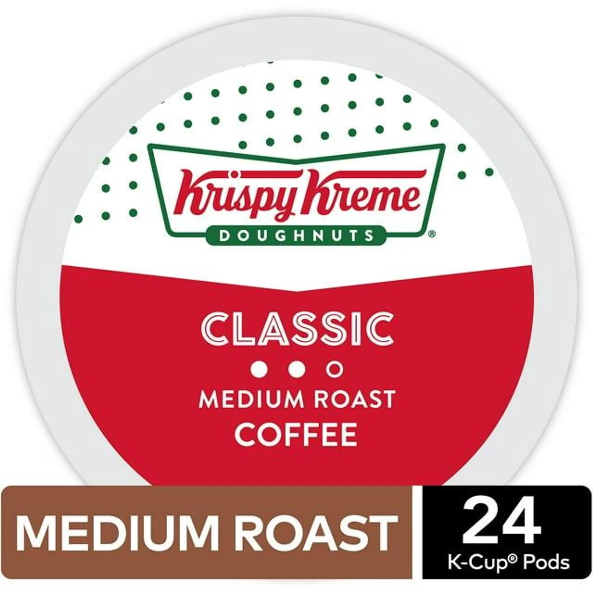 Krispy Kreme Classic Coffee, Medium Roast K-Cup Coffee Pods, 24 Count