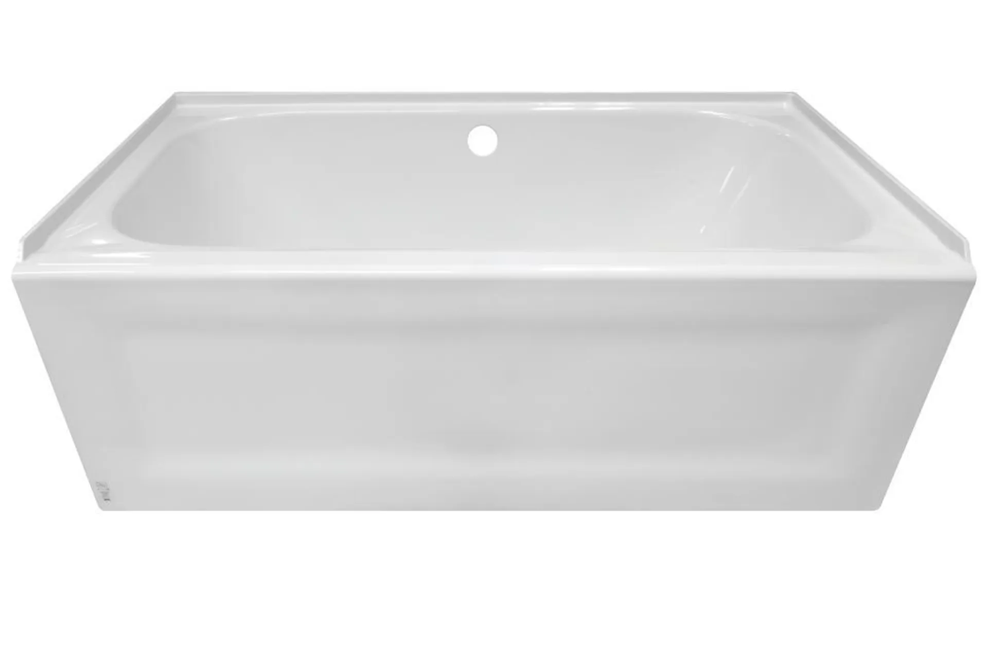 Lyons® Elite™ 54"W x 30"D x 19"H White Bathtub with Center Drain