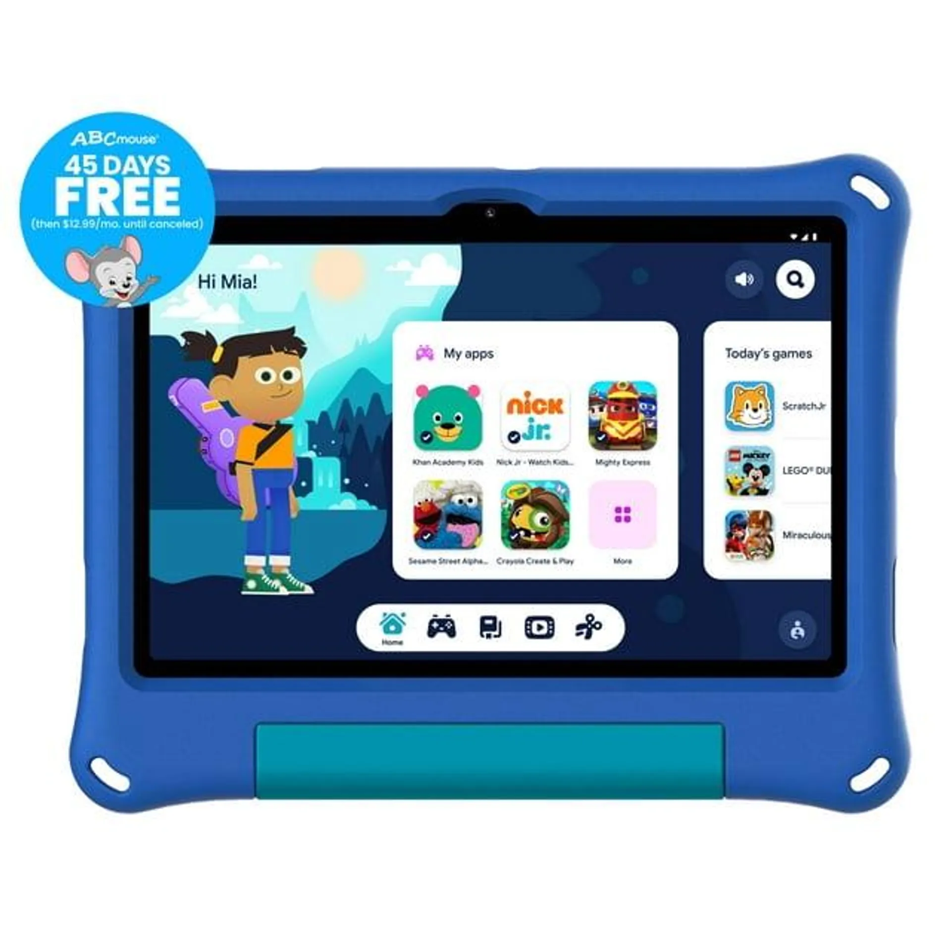 onn. 10.1" Kids Tablet, 32GB, (2024 Model) - Blue