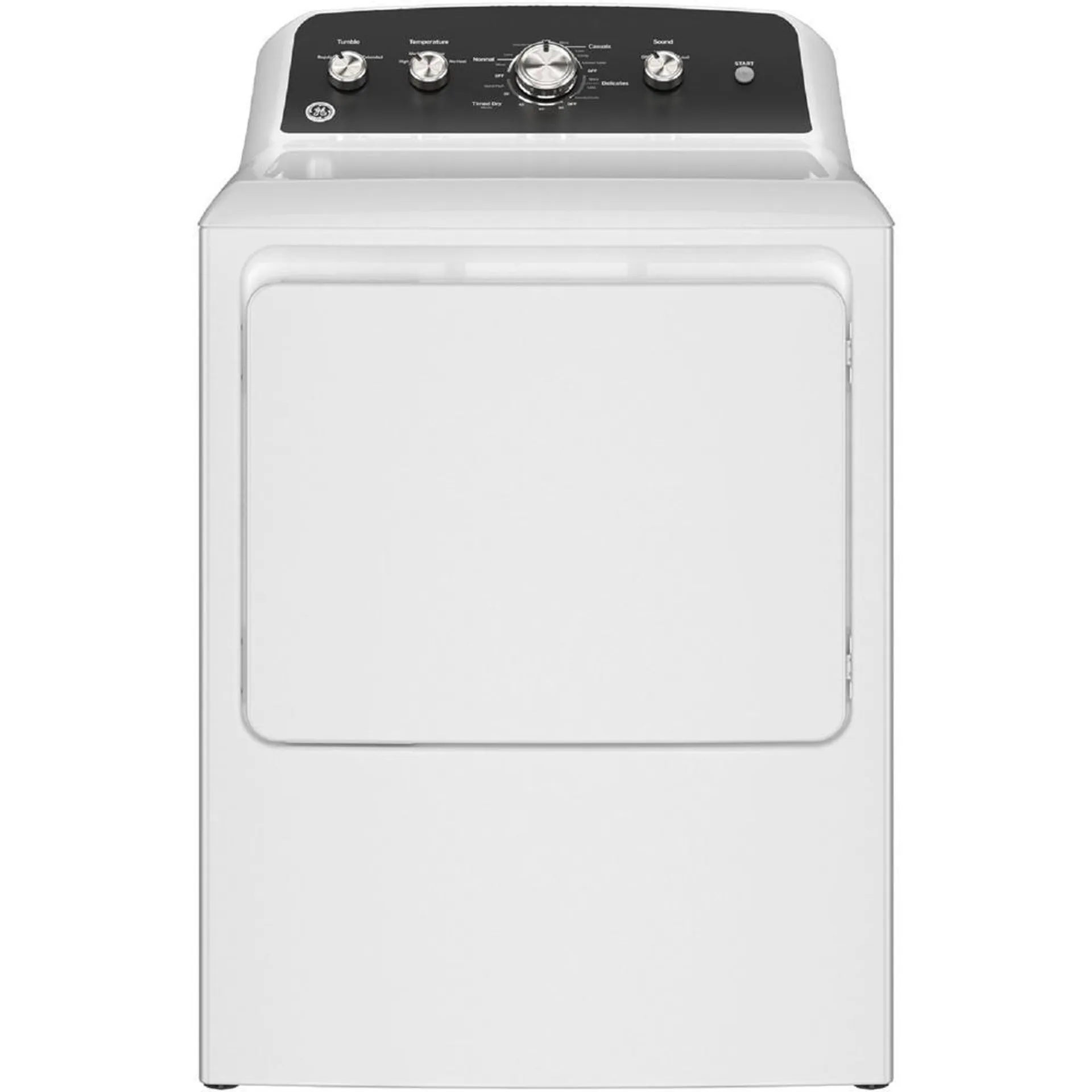 GE Appliances GTD48EASWWB 7.2 cu. ft. Capacity Electric Dryer with Up To 120 Ft. Venting and Extended Tumble - White