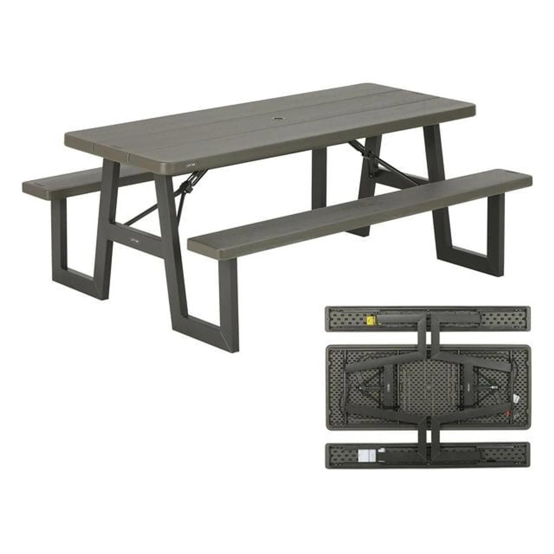 Lifetime 6-Foot W-Frame Folding Picnic Table, 60233