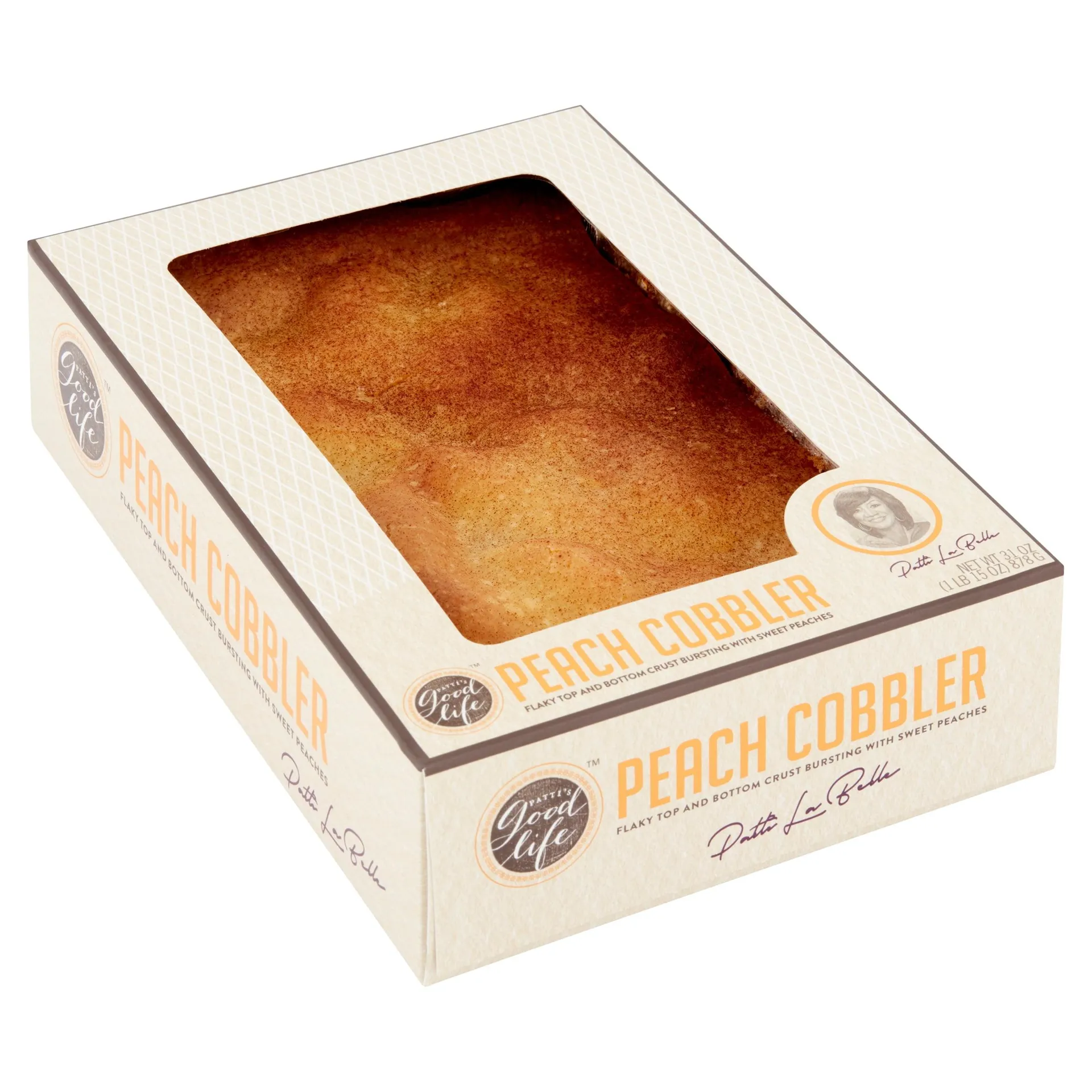 Patti LaBelle's Good Life Peach Cobbler, 31oz, Shelf-Stable, Flaky