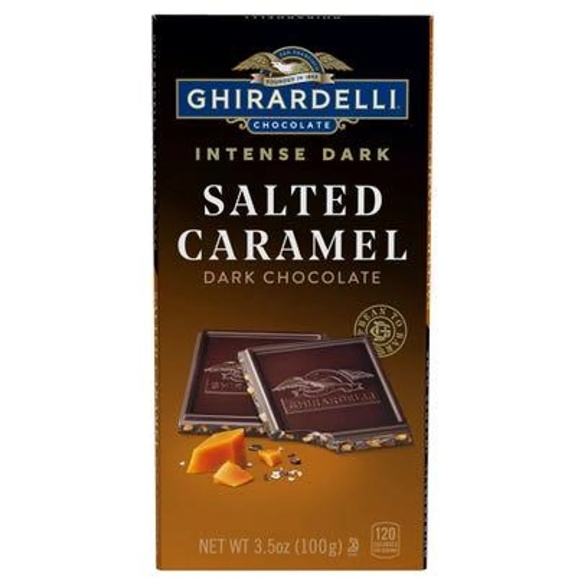 Ghirardelli, Salted Caramel Cascade Intense Dark Bar - 3.5 oz