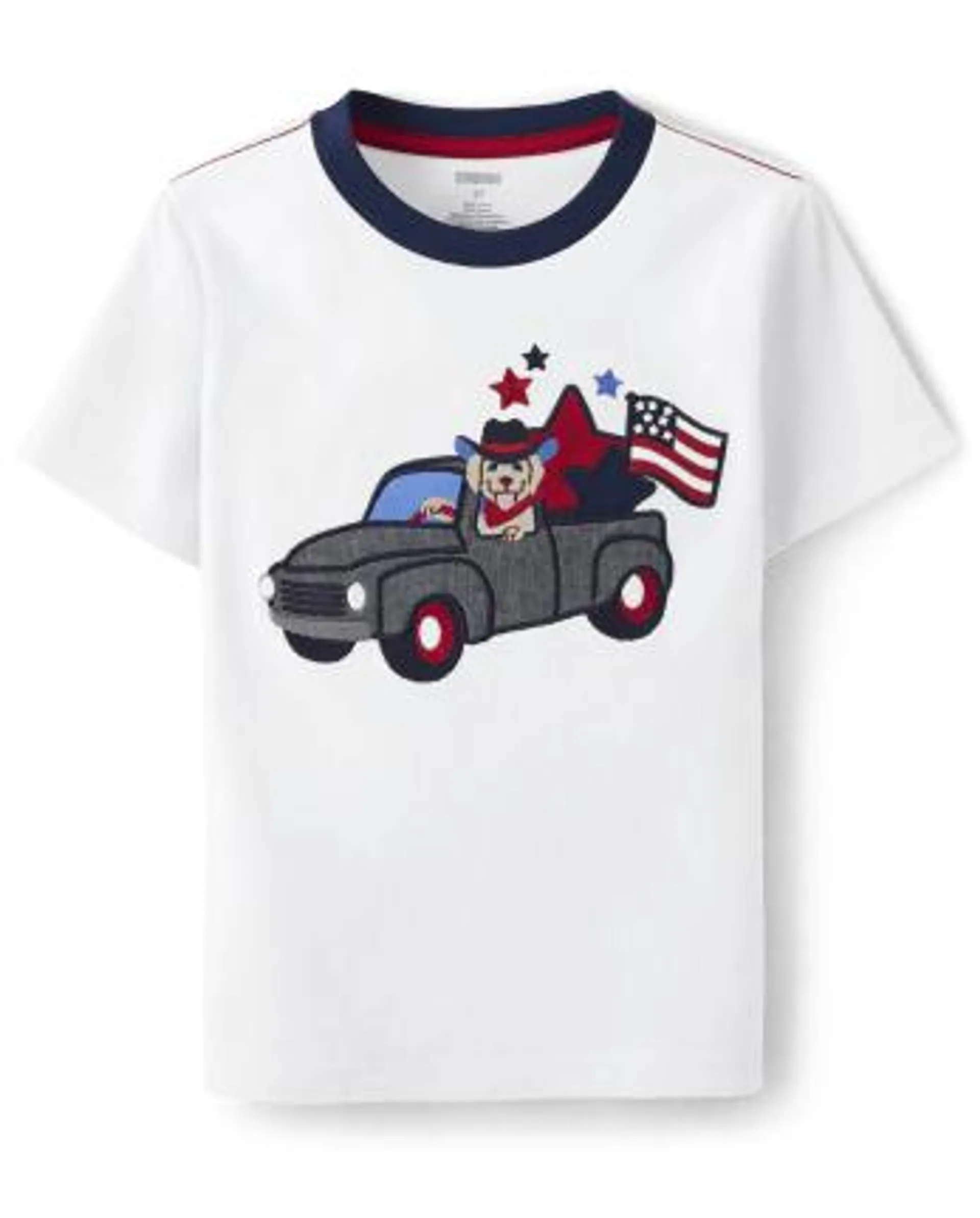 Top tipo camionero bordado para niño - American Cutie - white