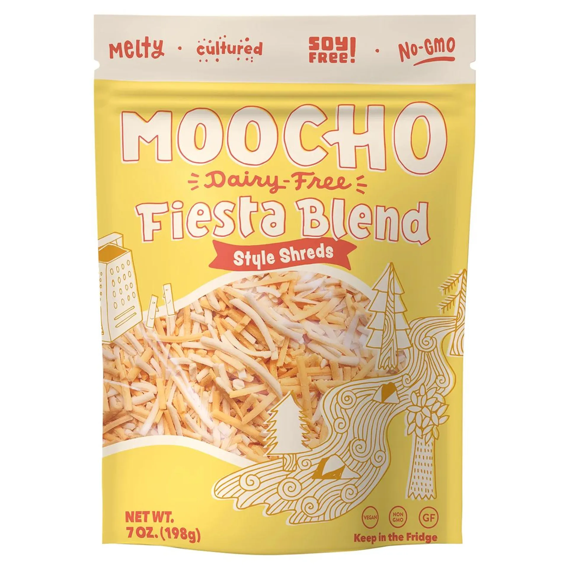 MOOCHO Dairy-Free Fiesta Blend Style Cheese Shreds